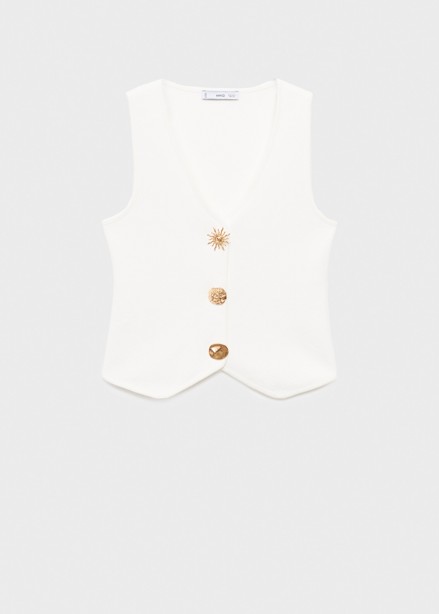 Knitted vest with jewel buttons - Article without model
