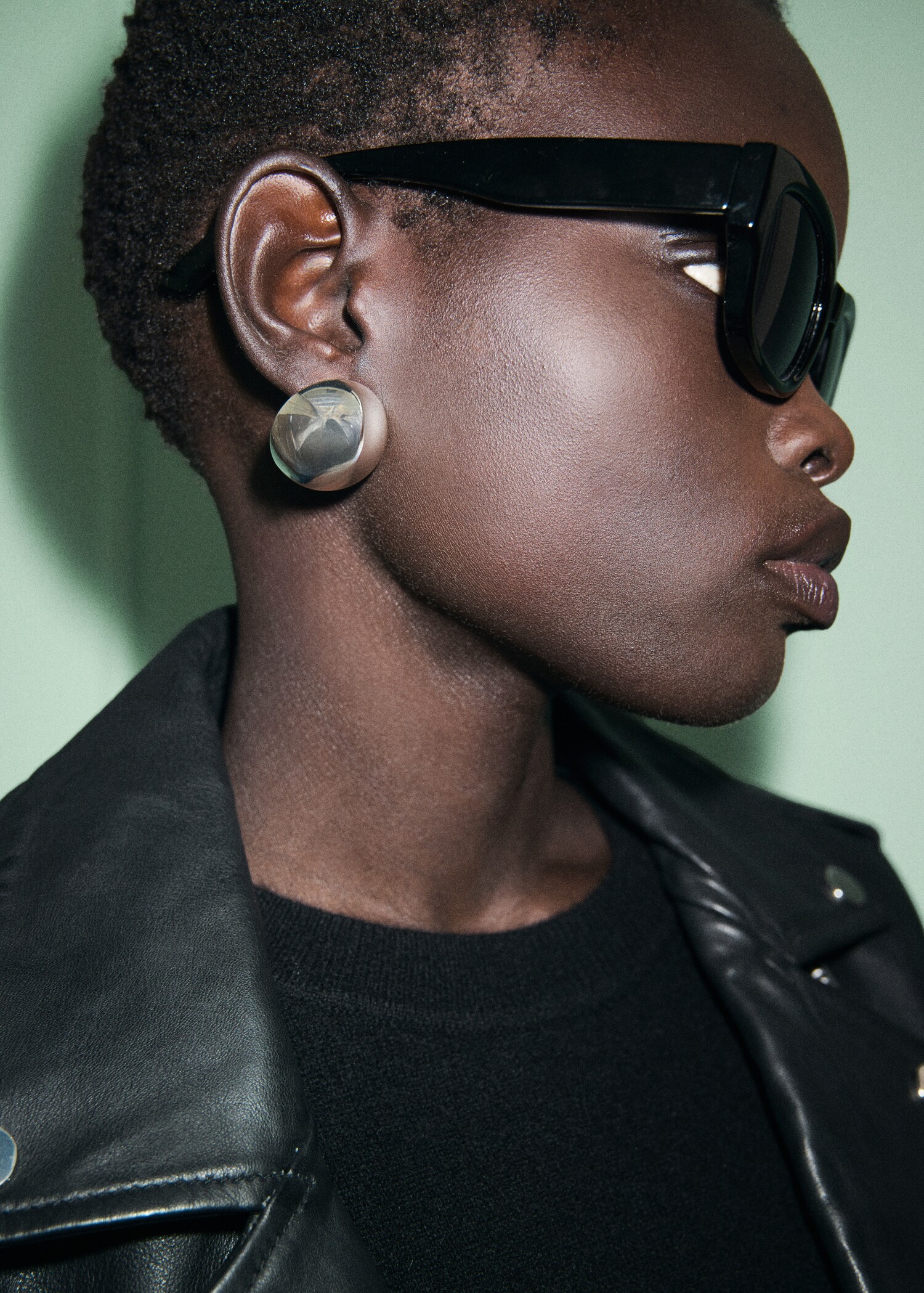 Leather biker jacket - Details of the article 1