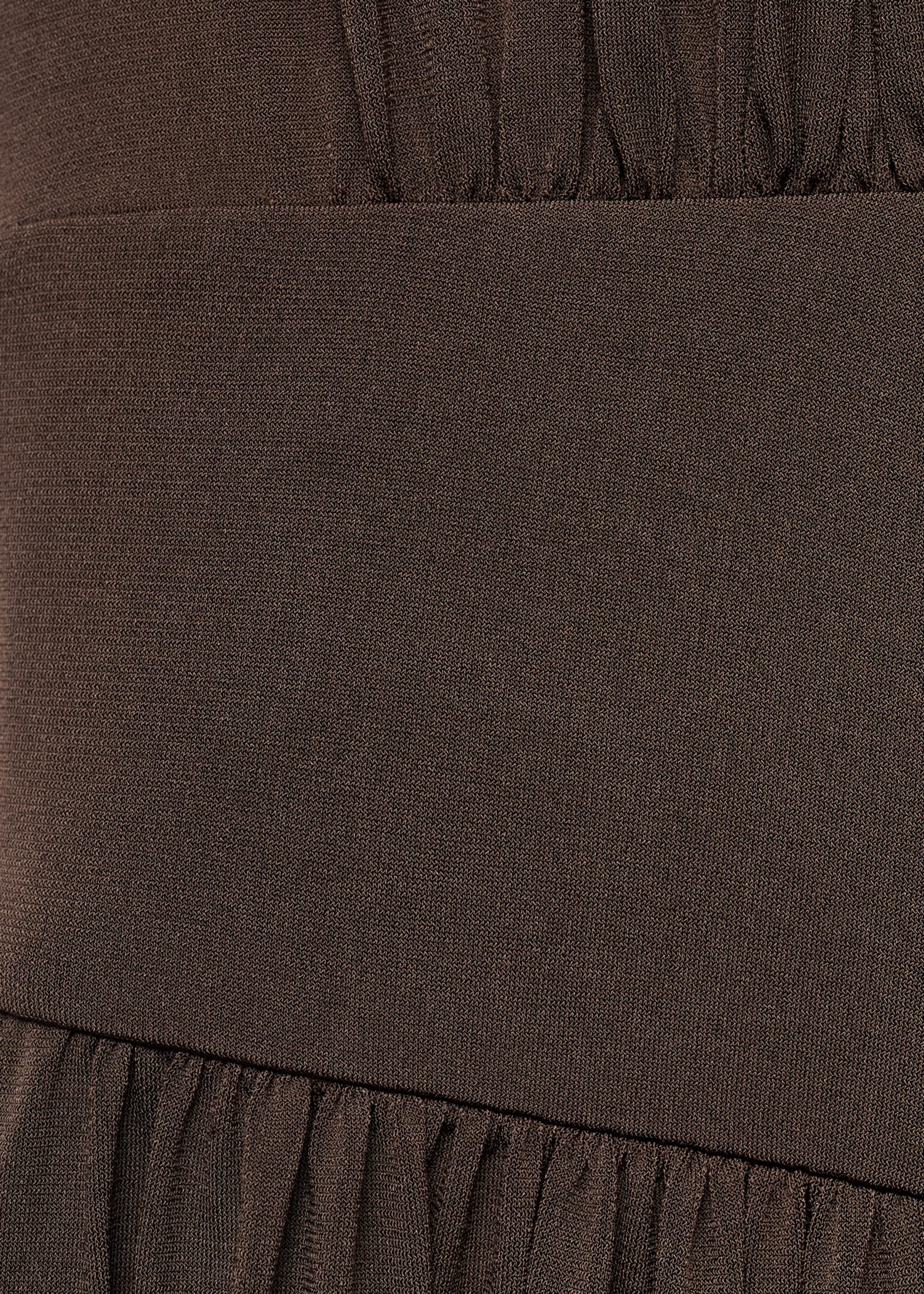 Ruched long dress - Details of the article 8, Brown. Ref: 17094787-01.