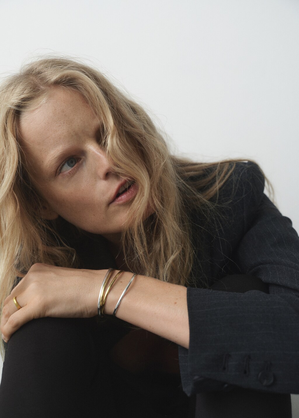 Set of assorted stainless steel bracelets