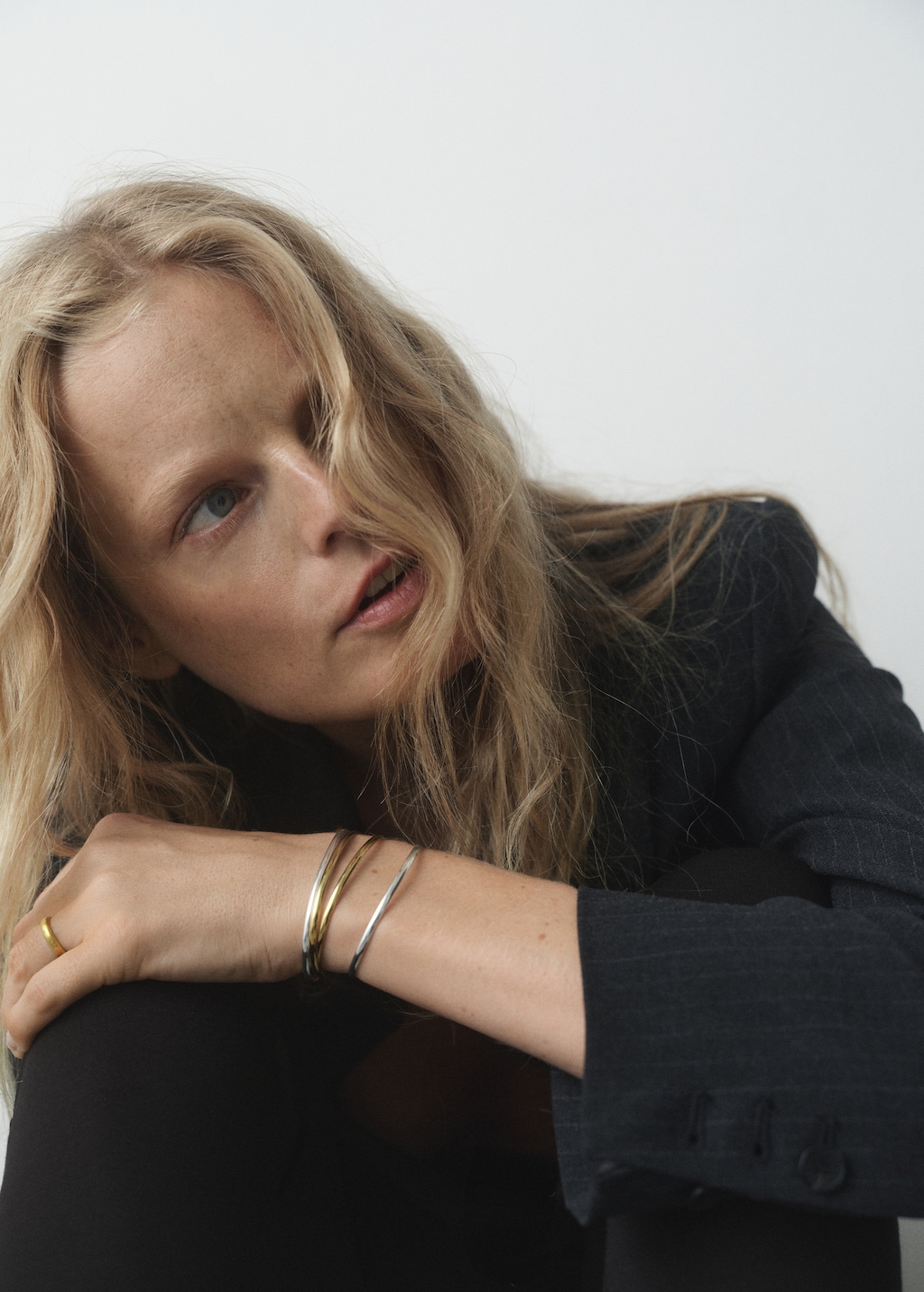 Set of assorted stainless steel bracelets