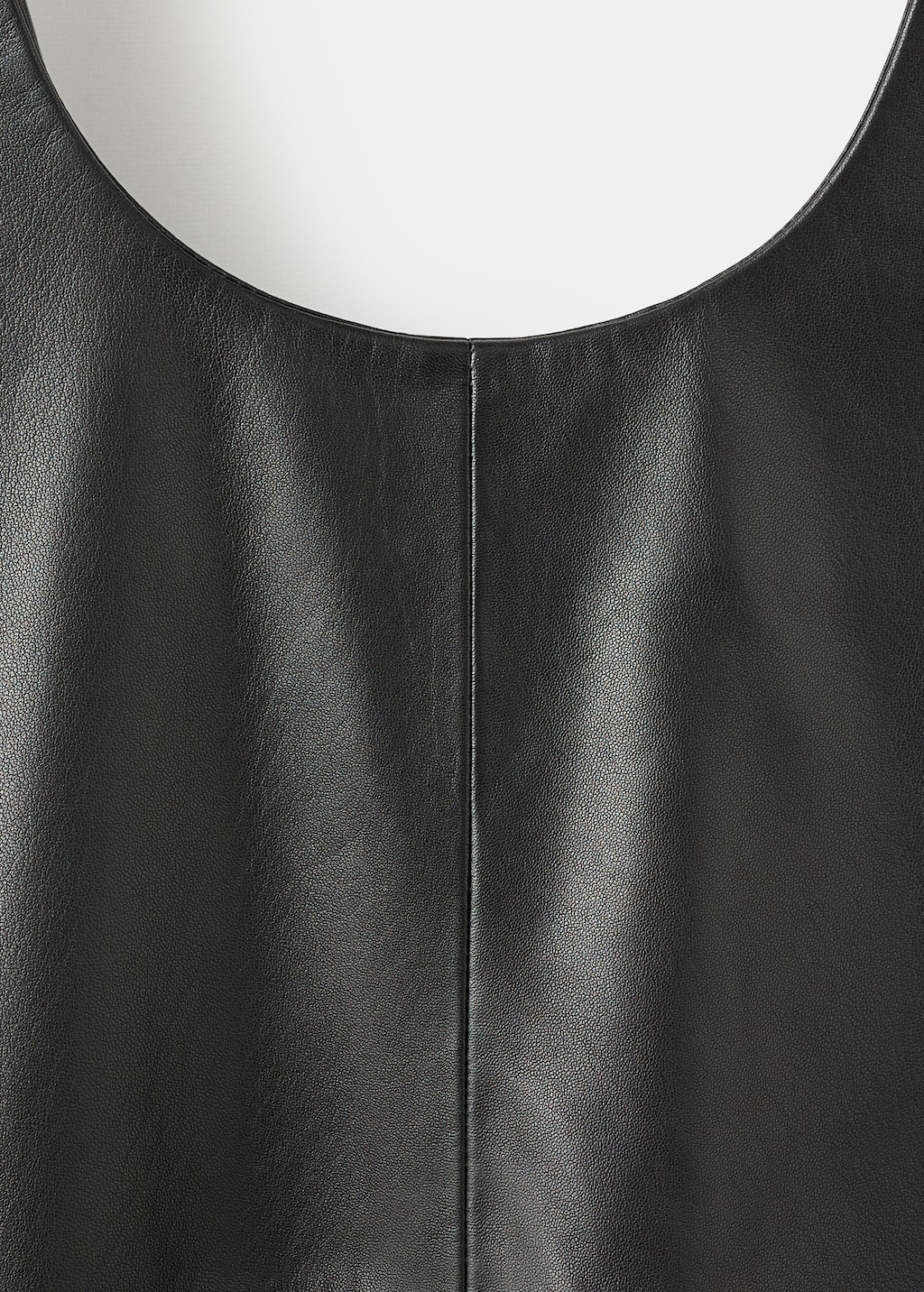 100% leather midi-dress