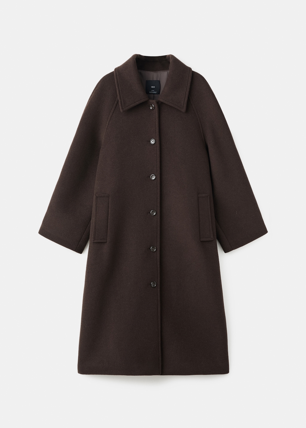 Buttoned wool coat