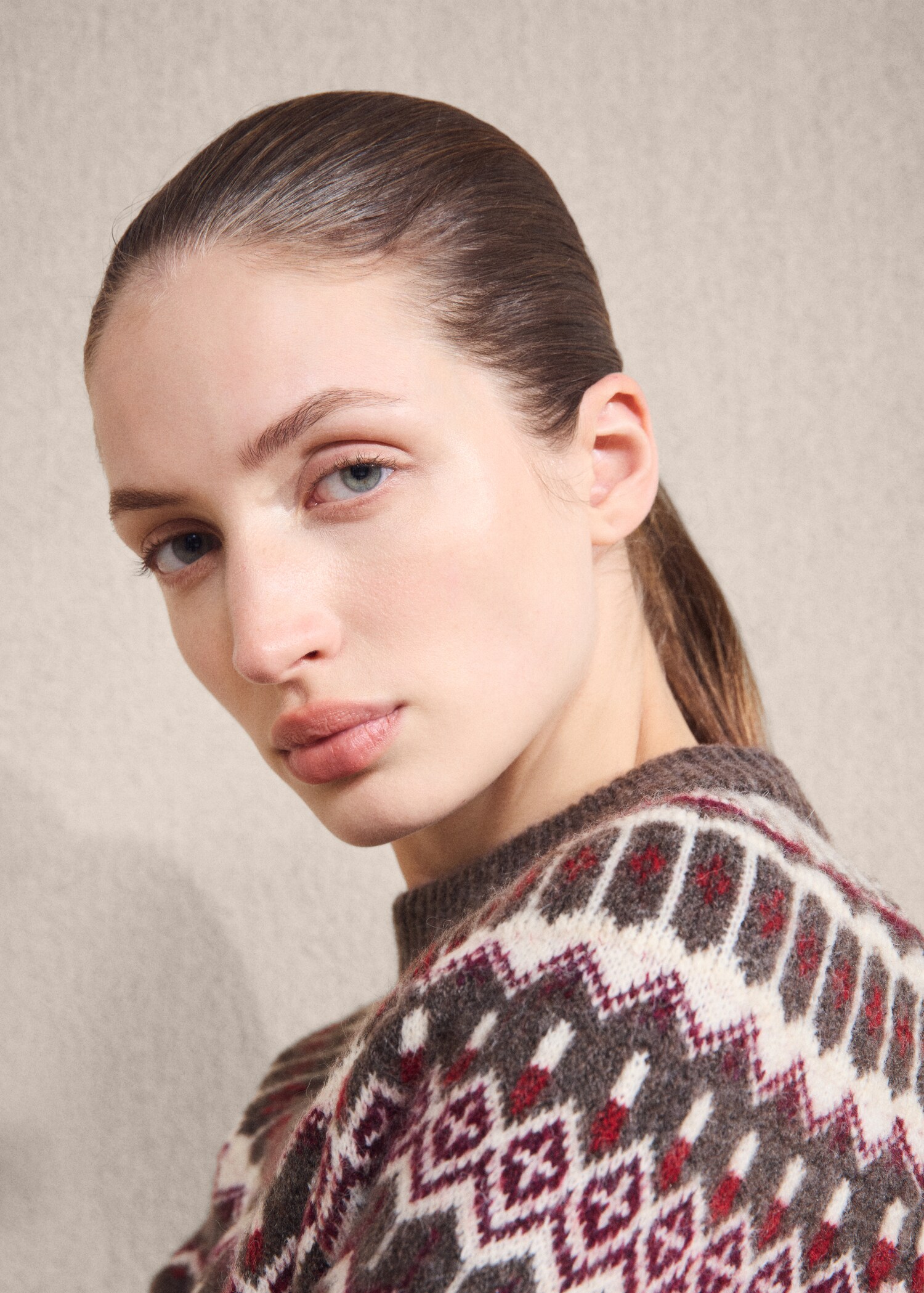 Pull jacquard à col rond - Détail de l'article 1