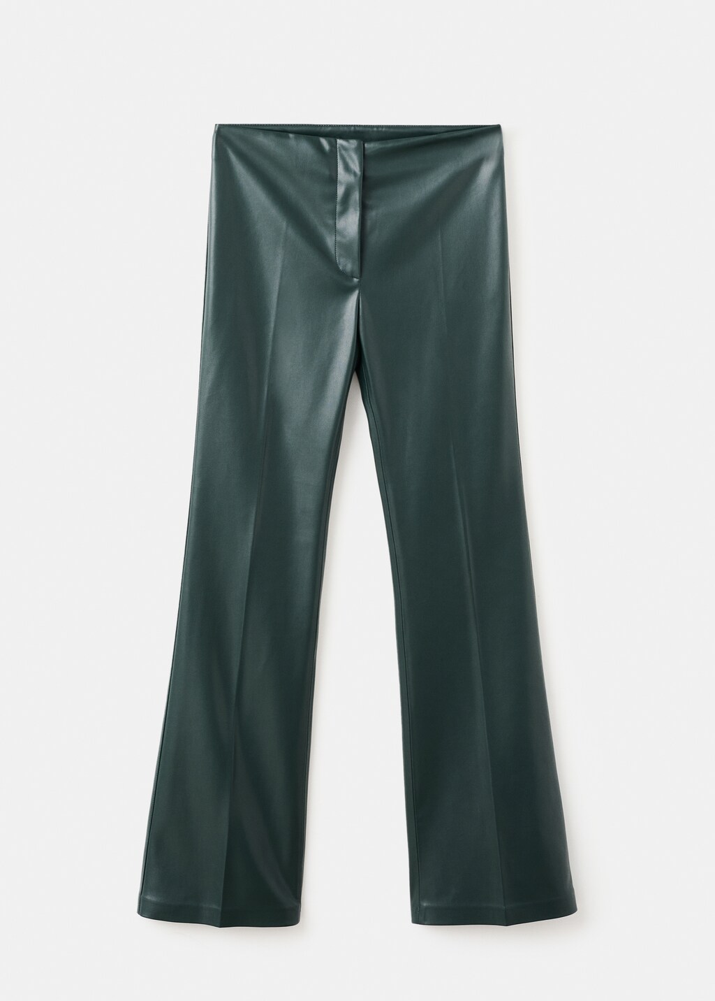 Faux-effect flared trousers
