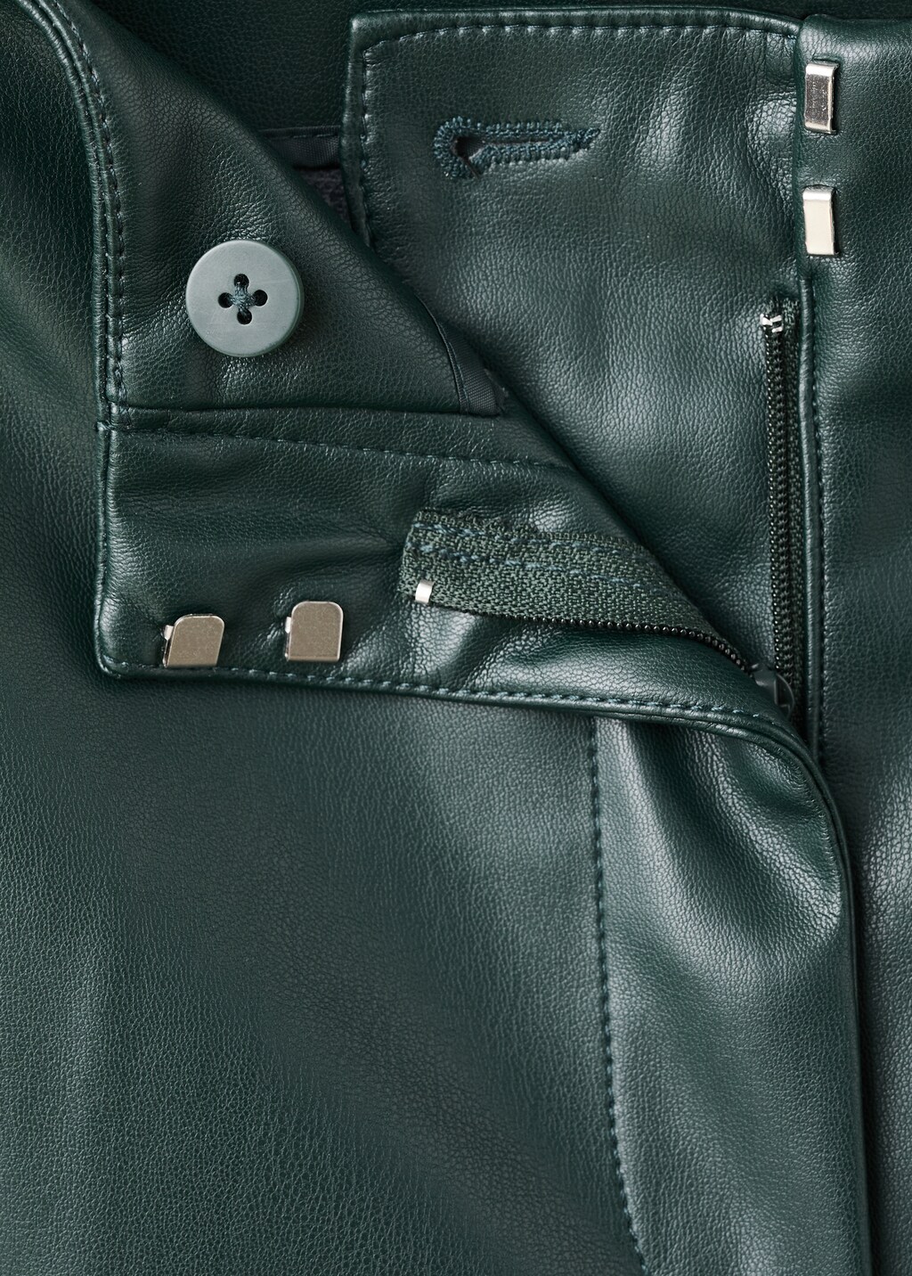 Faux-effect flared trousers