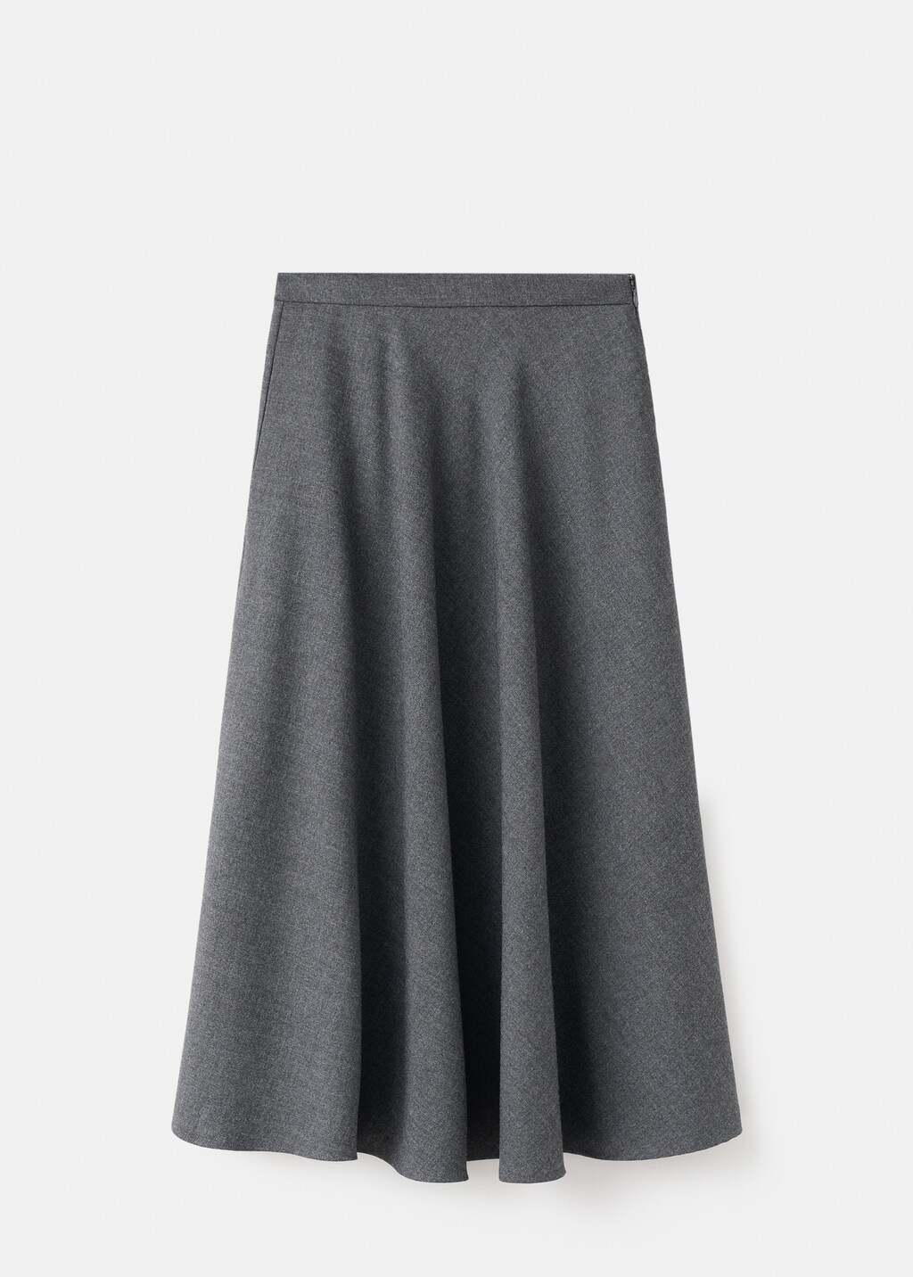 A-line wool-blend skirt