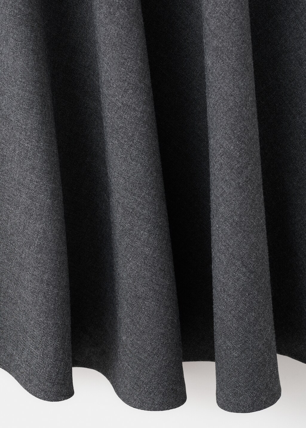 A-line wool-blend skirt