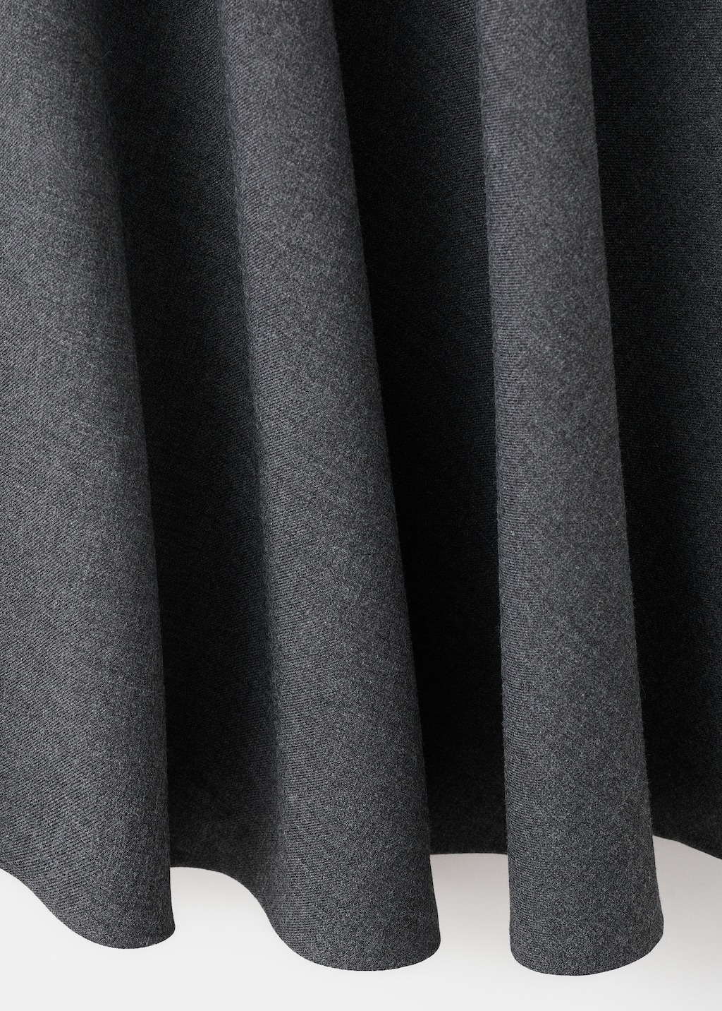 A-line wool-blend skirt