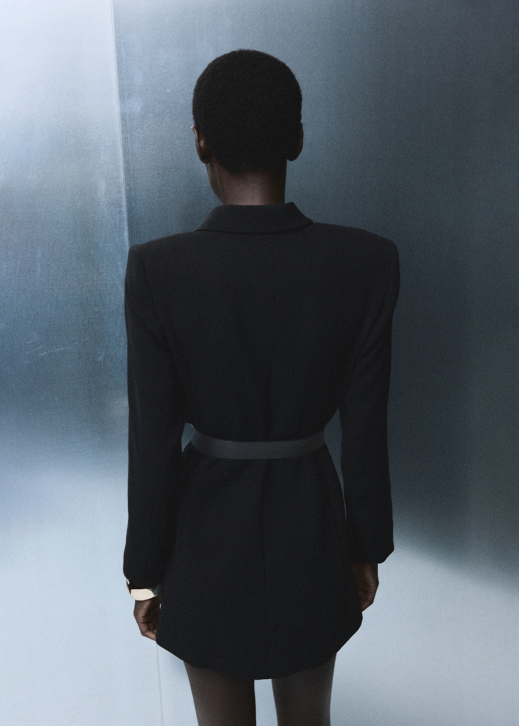 Blazer-style dress with belt