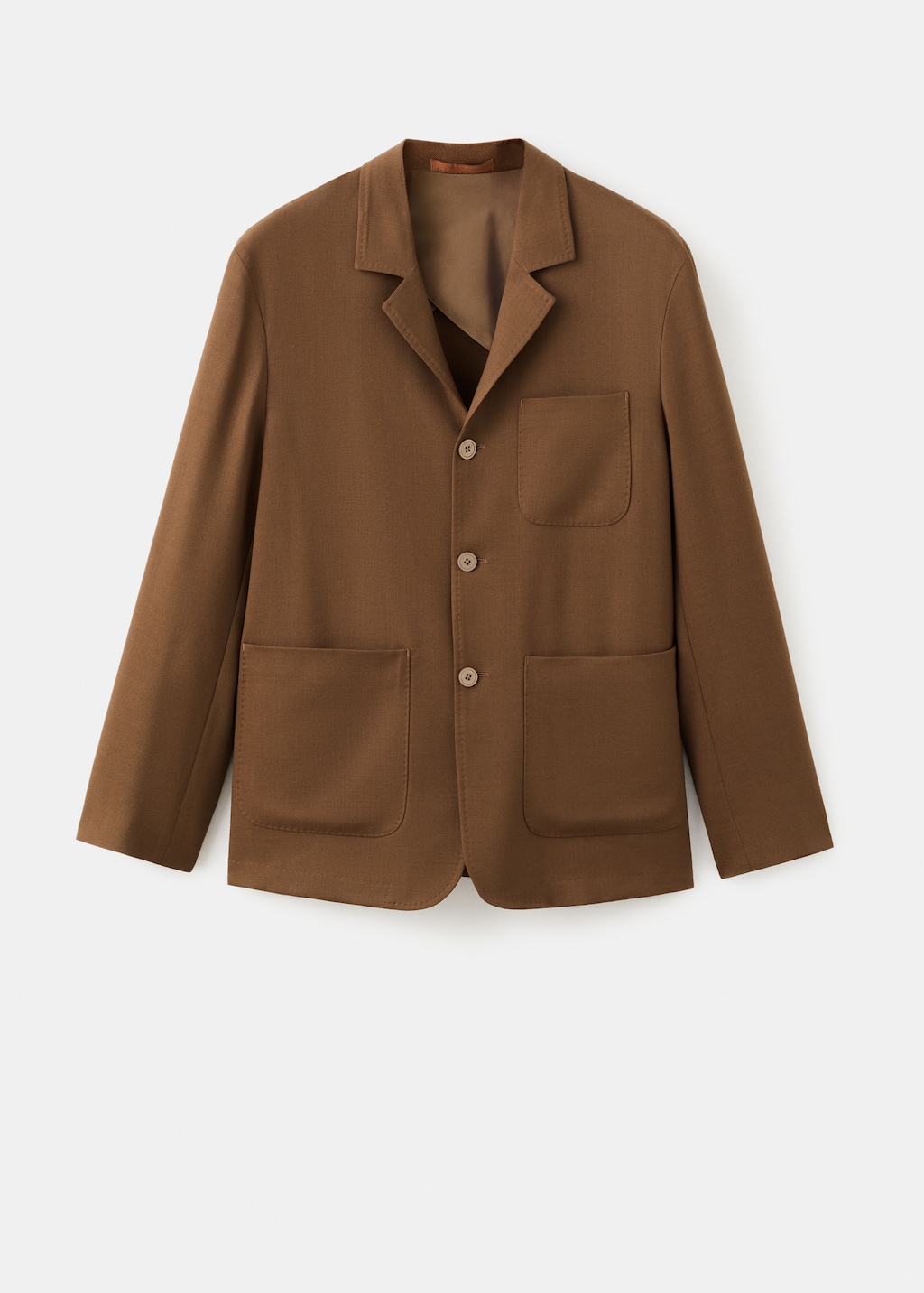 Italian virgin wool flannel suit jacket