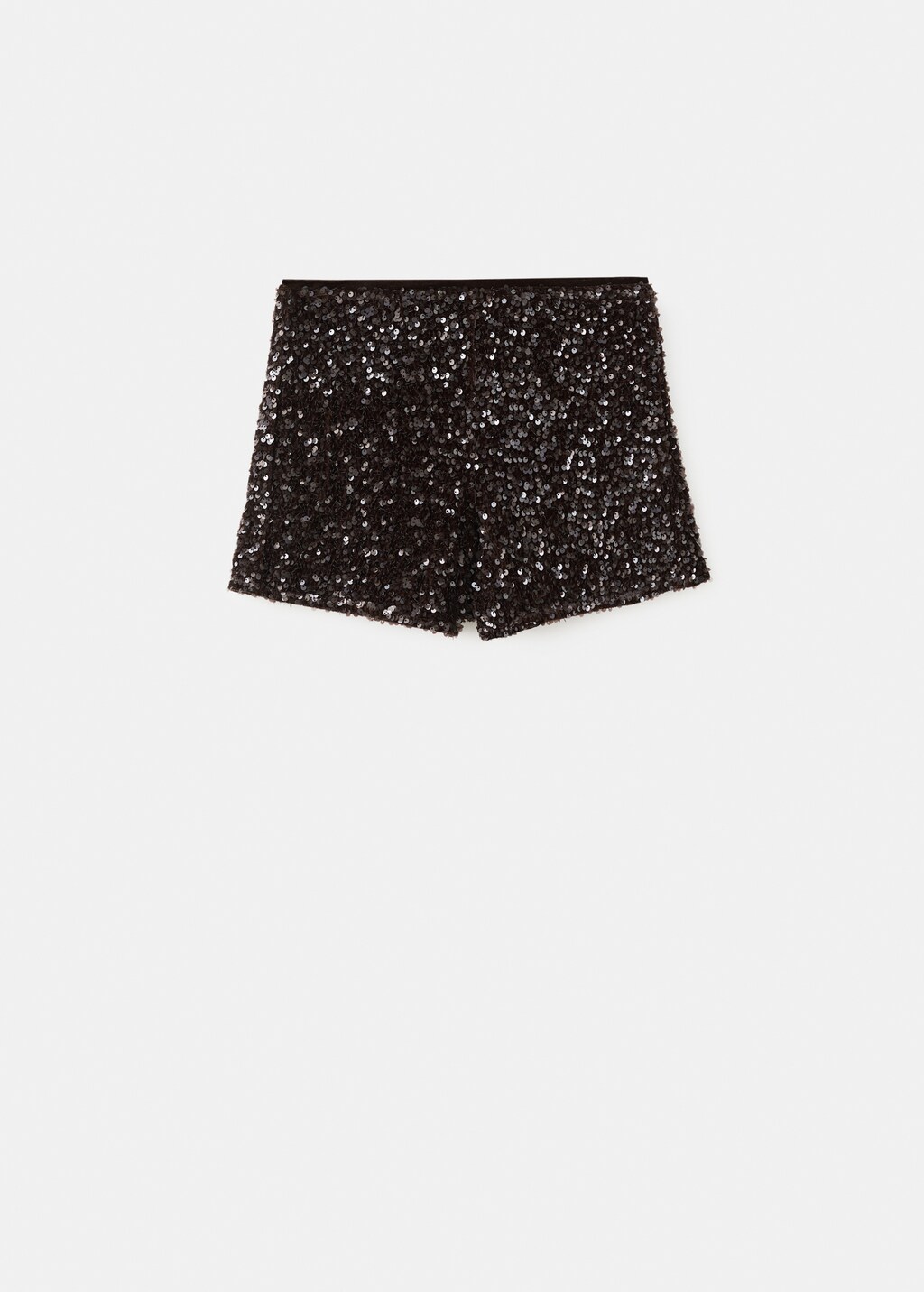 Velvet shorts with sequins