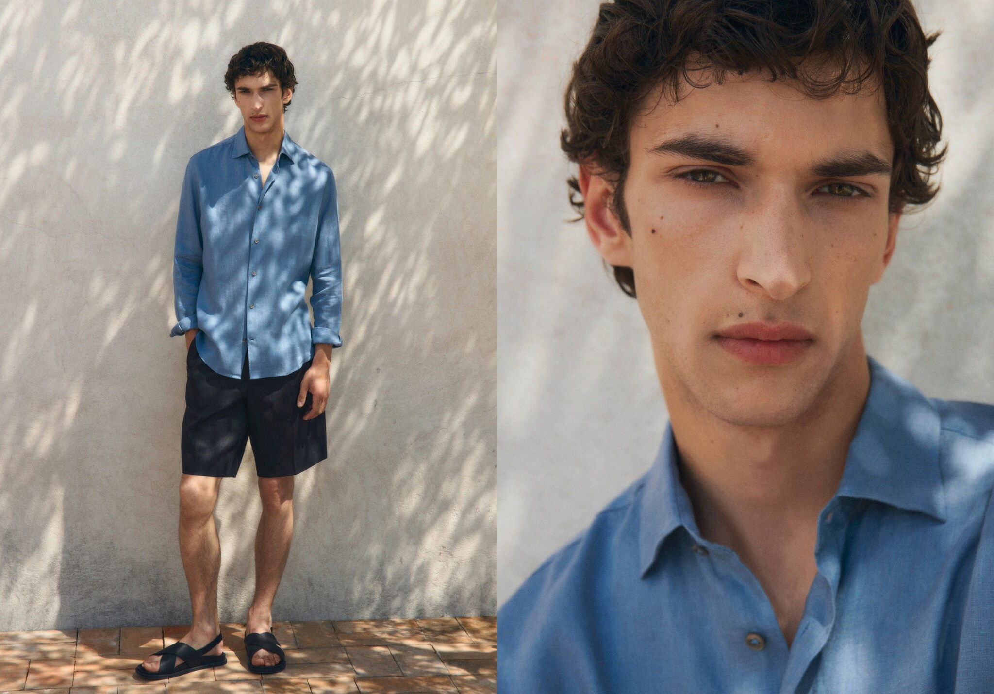 Chemise 100 % lin - Plan panoramique