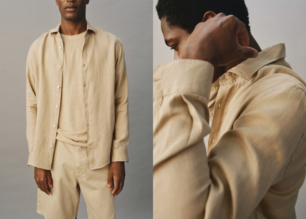 100% linen slim-fit shirt