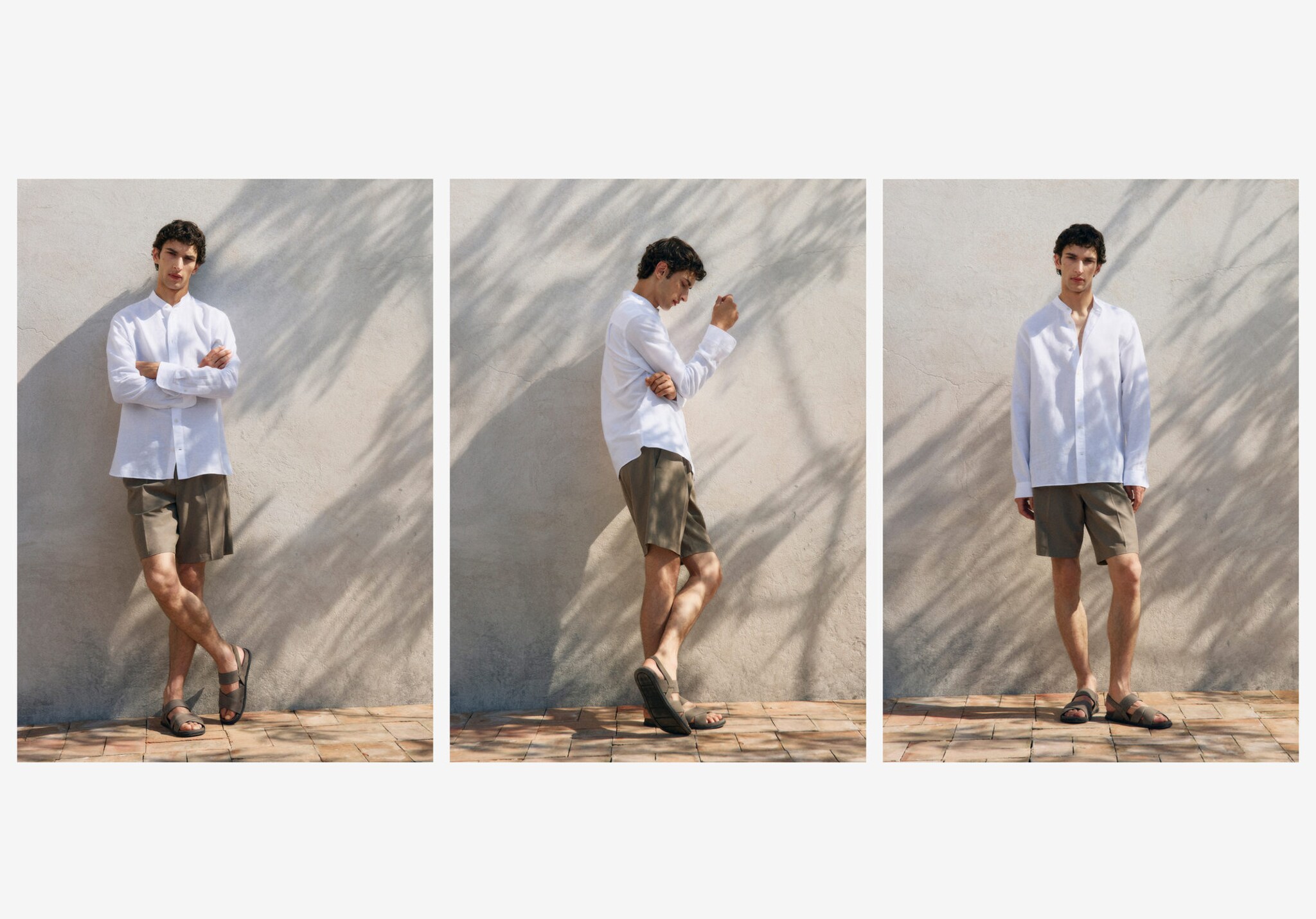 Chemise lin col mao - Plan panoramique