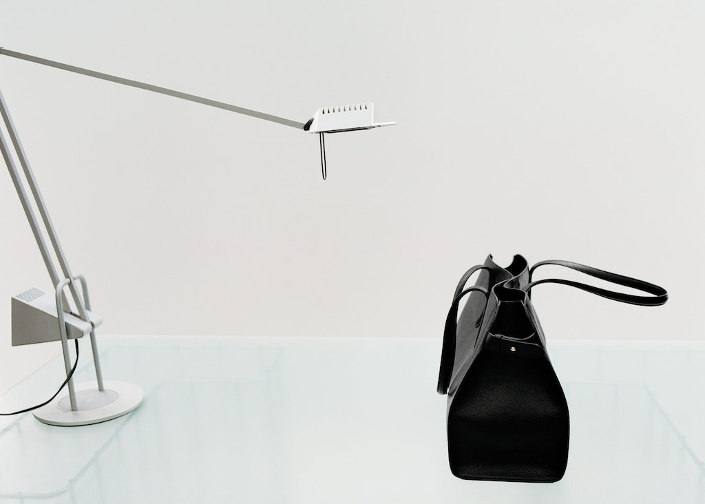 Medium bag with pebbled effect leather