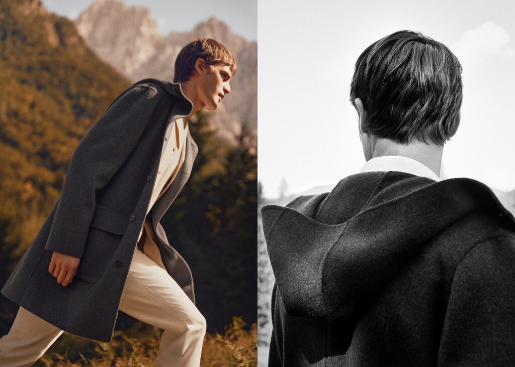 Handmade wool coat with hood