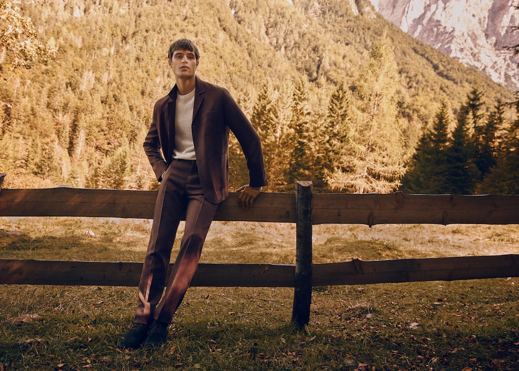 Italian wool flannel suit pants