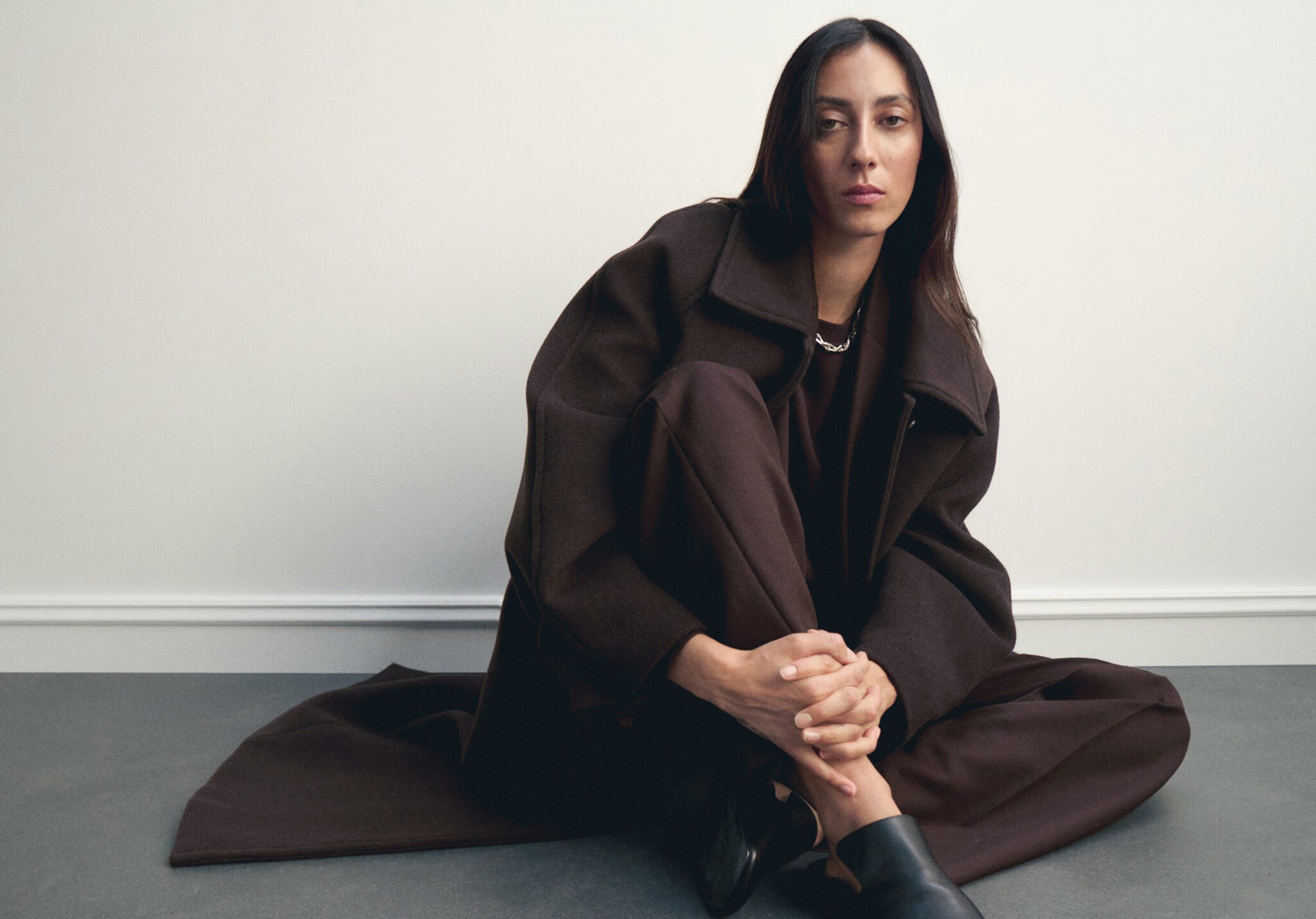 Buttoned wool coat - Panoramic plane