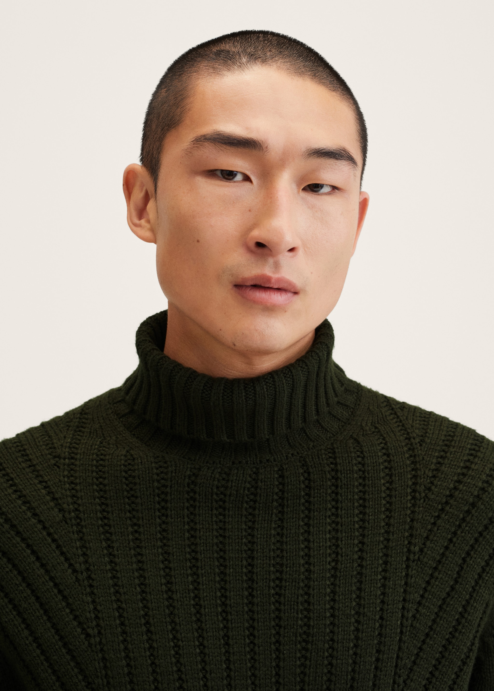 Turtleneck ribbed sweater - Details of the article 1