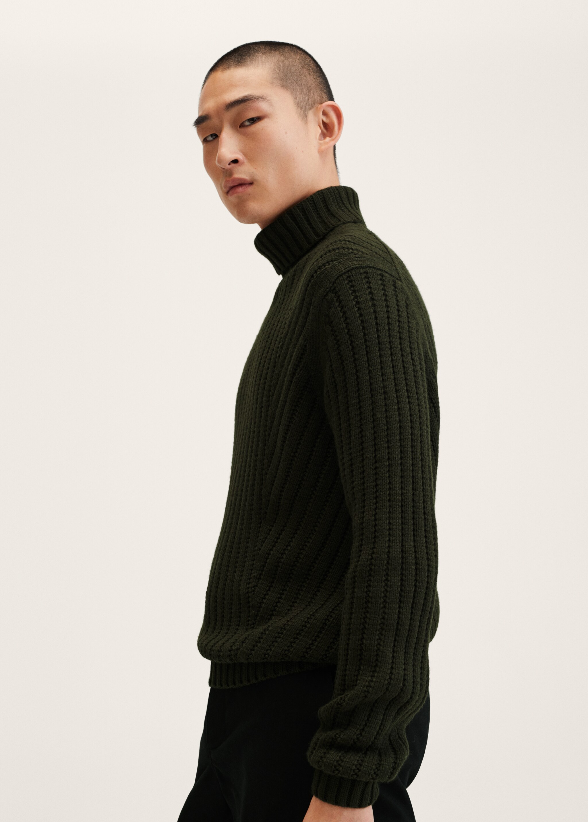 Turtleneck ribbed sweater - Details of the article 2