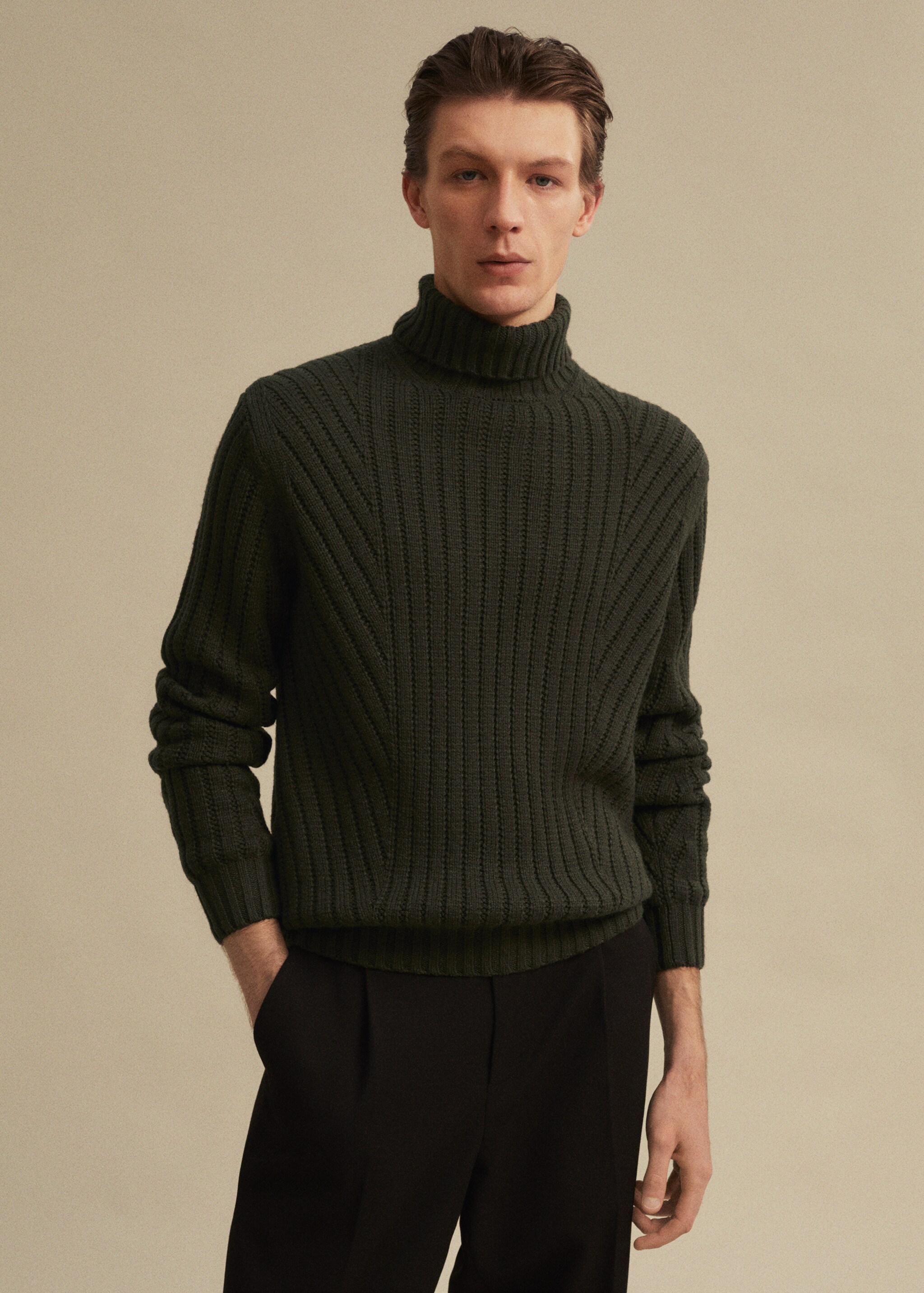 Turtleneck ribbed sweater - Details of the article 5