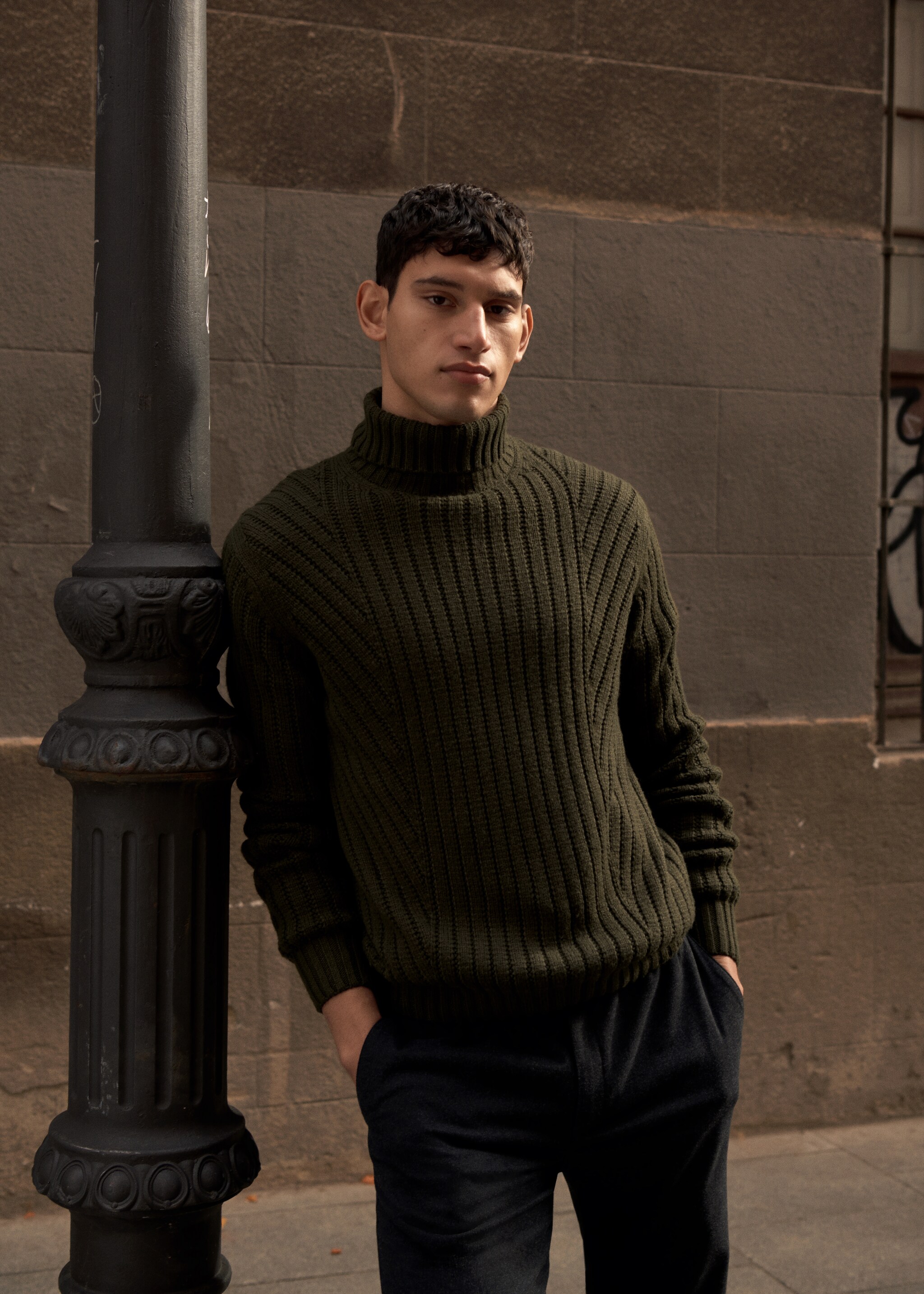 Turtleneck ribbed sweater - Details of the article 6