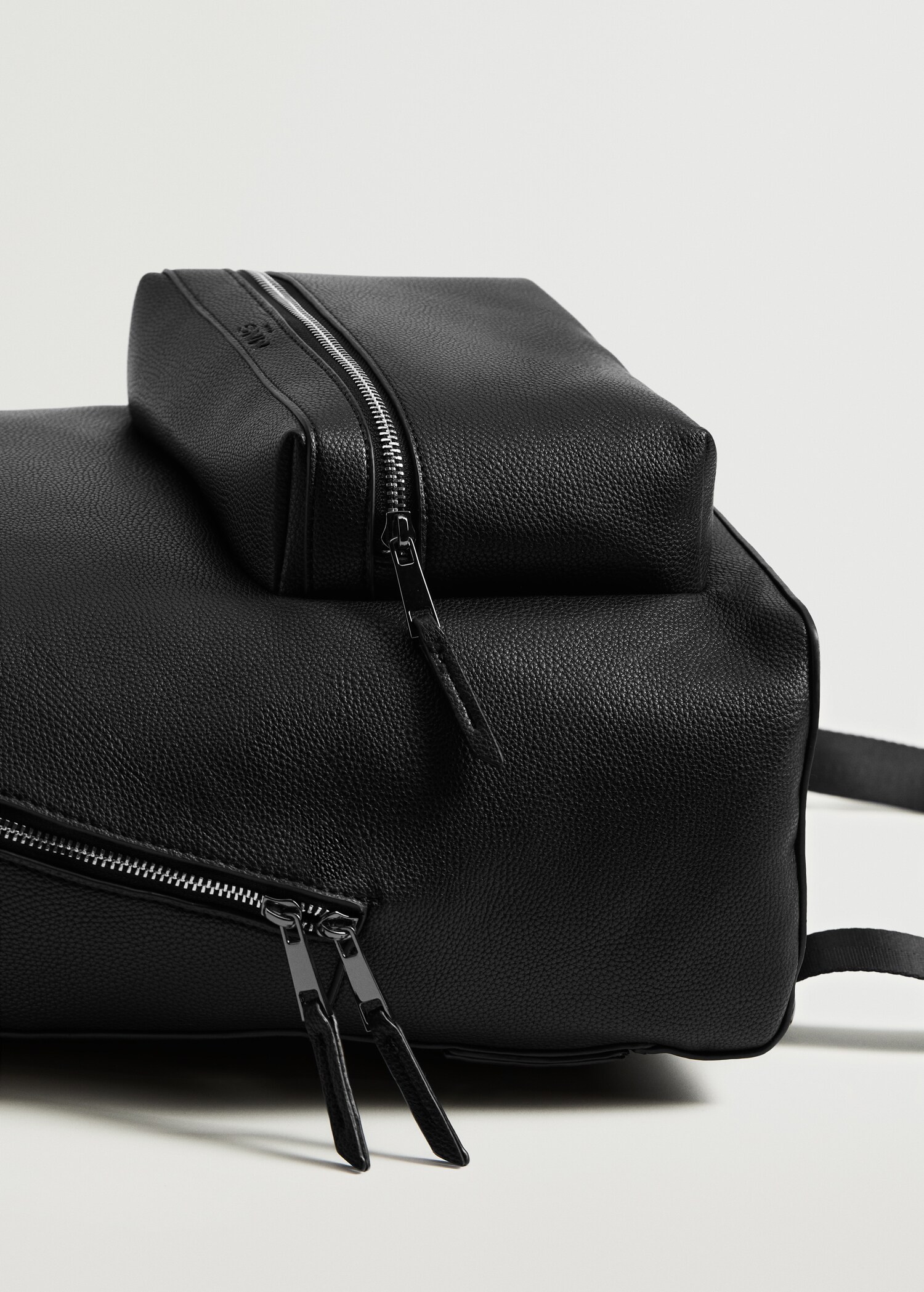 Faux leather backpack - Medium plane