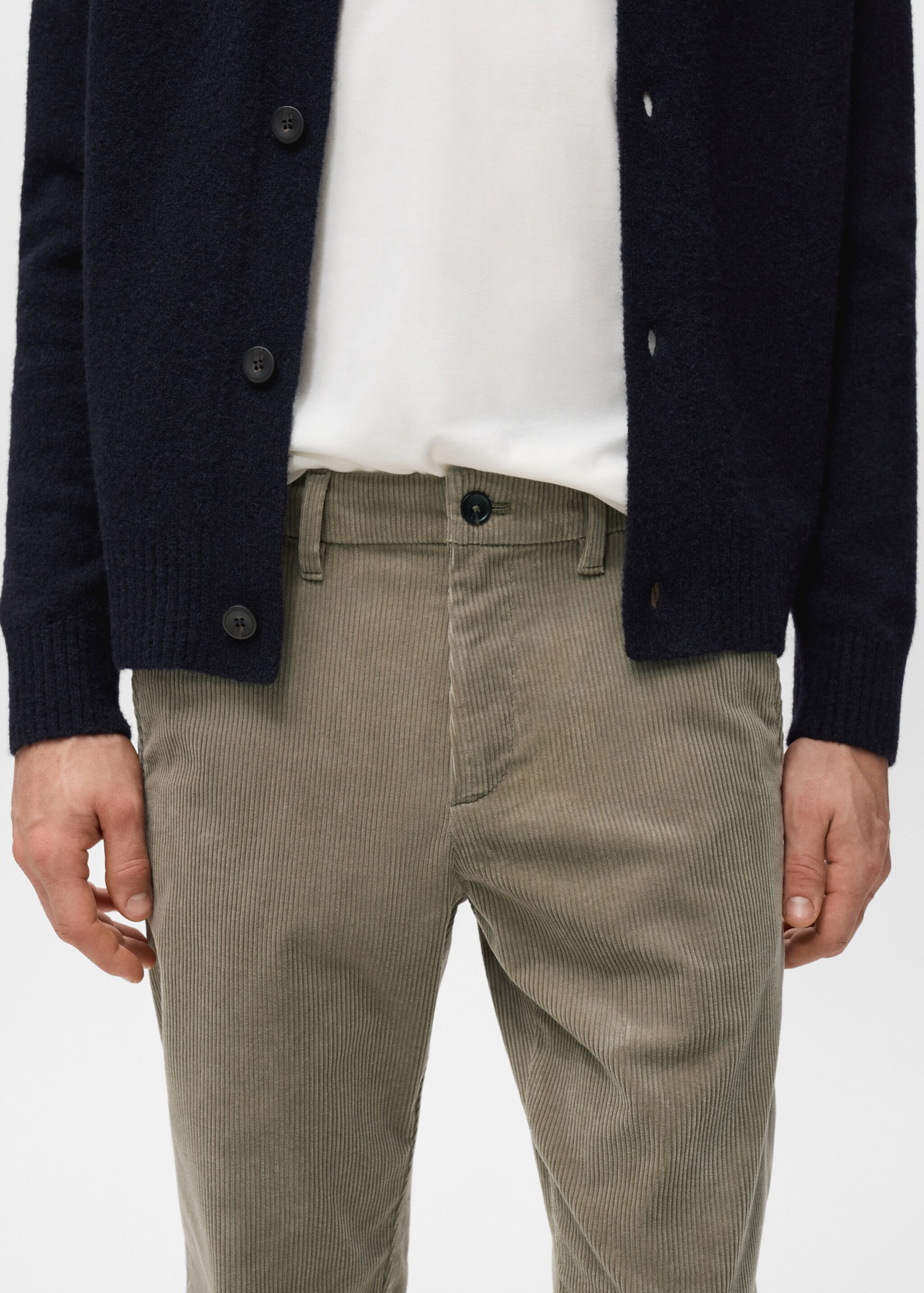 Pantalons pana slim fit - Detall de l'article 1, Beige. Ref: 27001195-00.