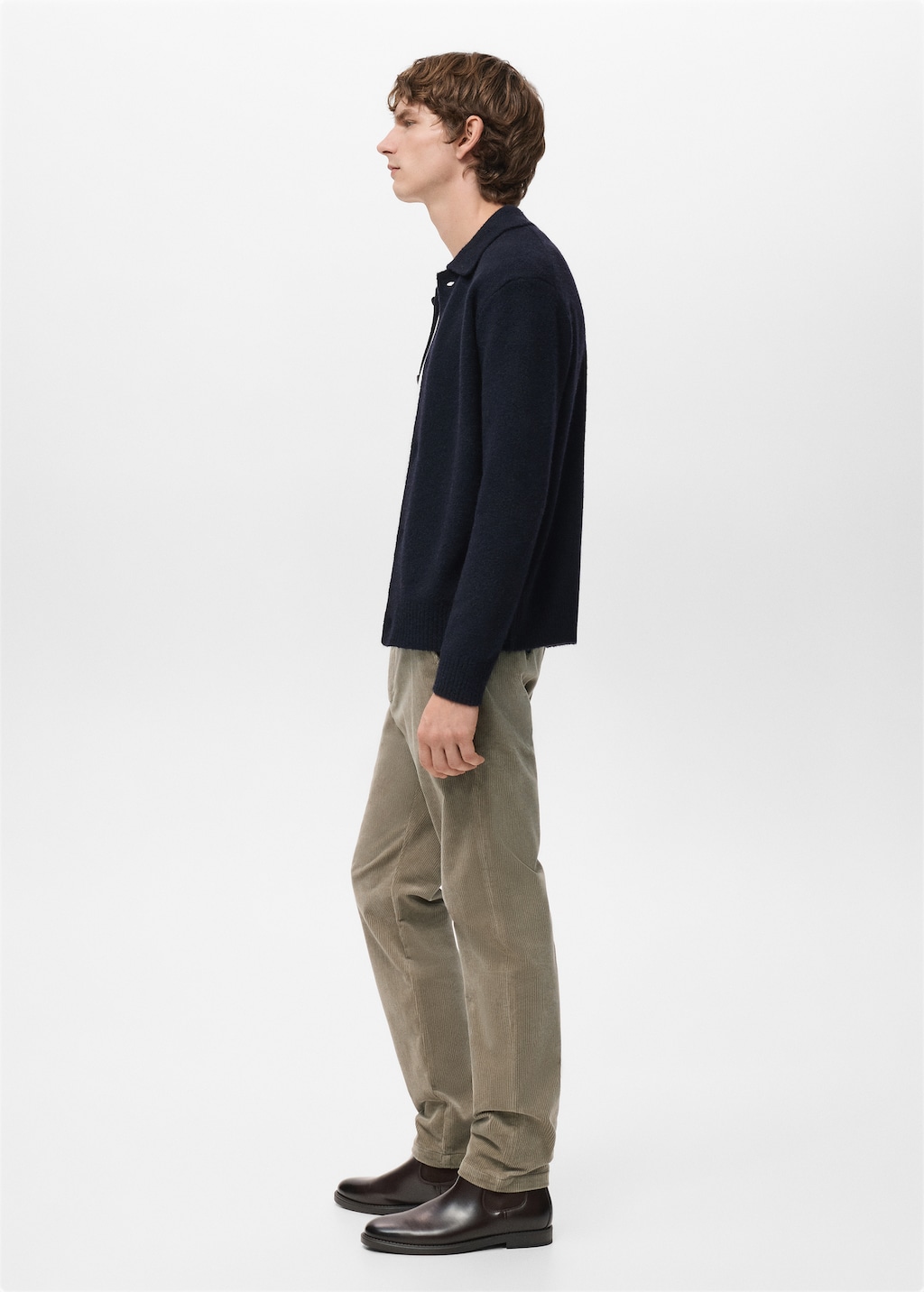 Corduroy slim-fit pants