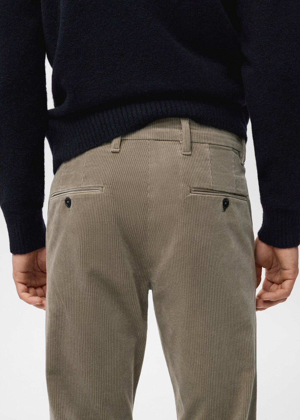 Corduroy slim-fit pants