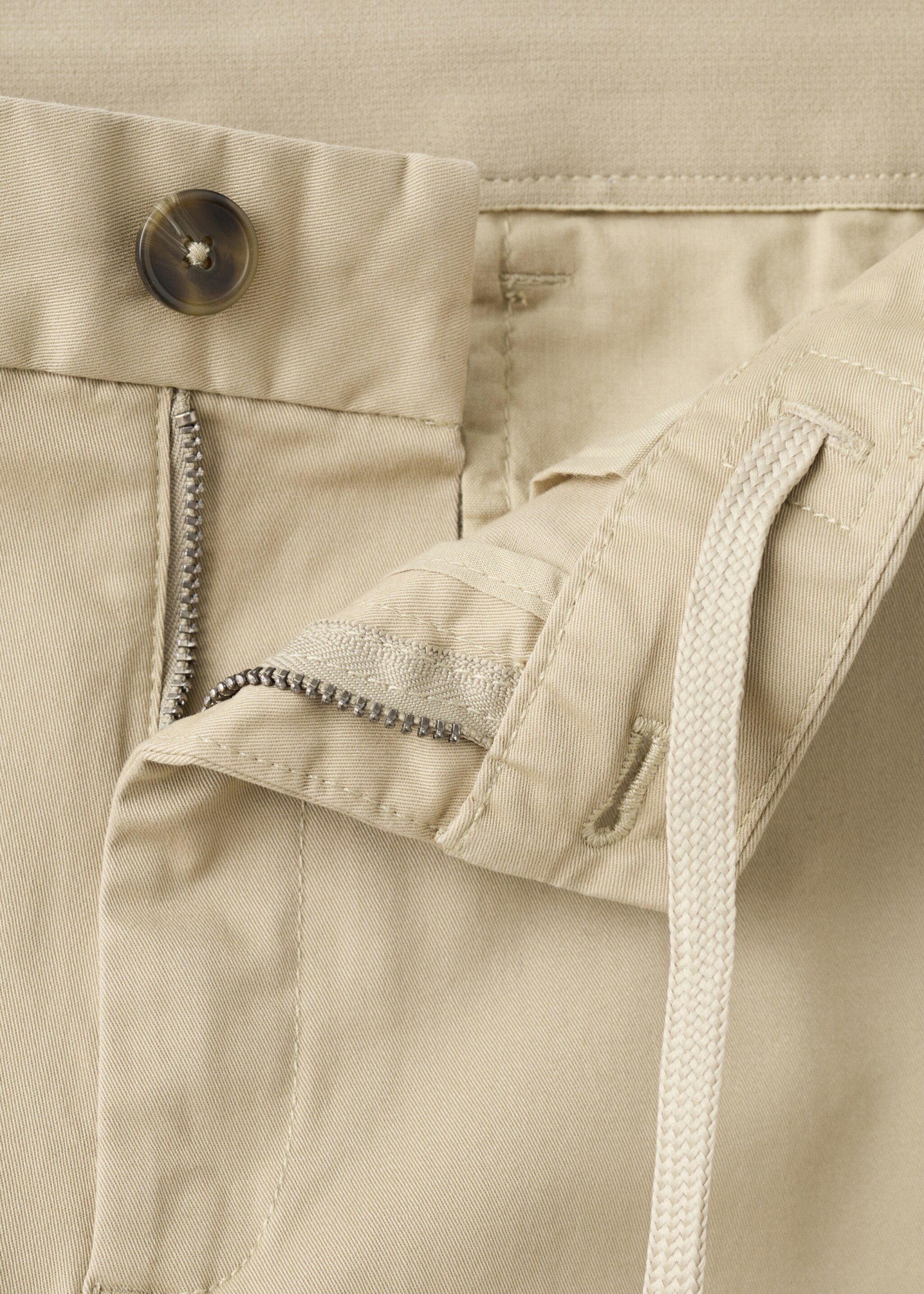 Pantalón Prato chino cropped tappered - Detalle del artículo 8, Beige. Ref: 27001196-00.