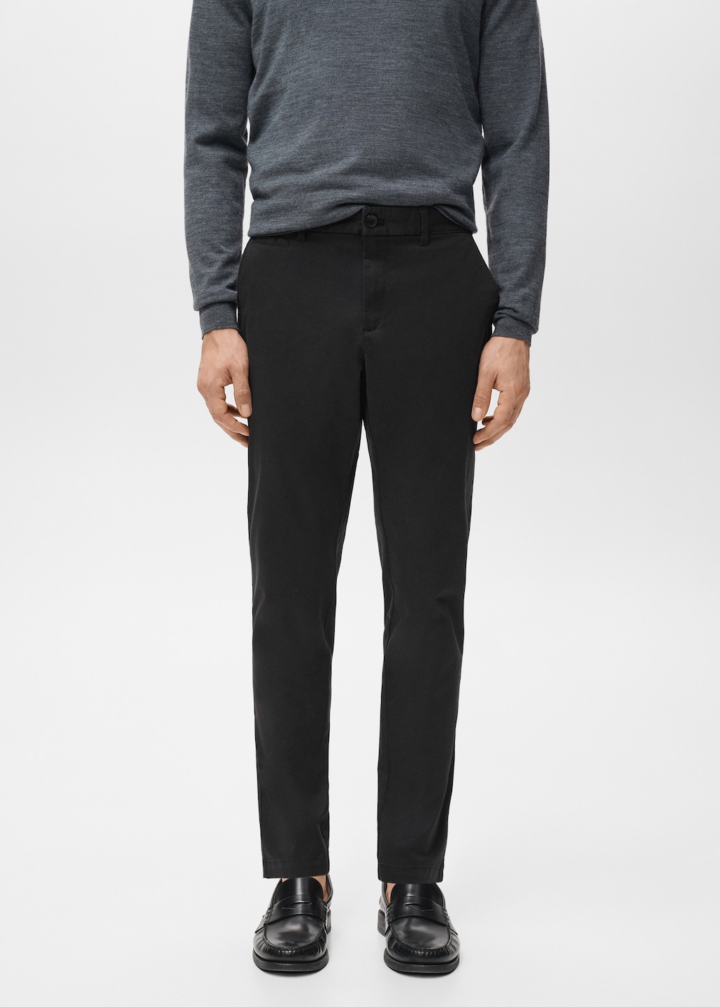 Prato cropped tapered chino pants - Men | MANGO USA