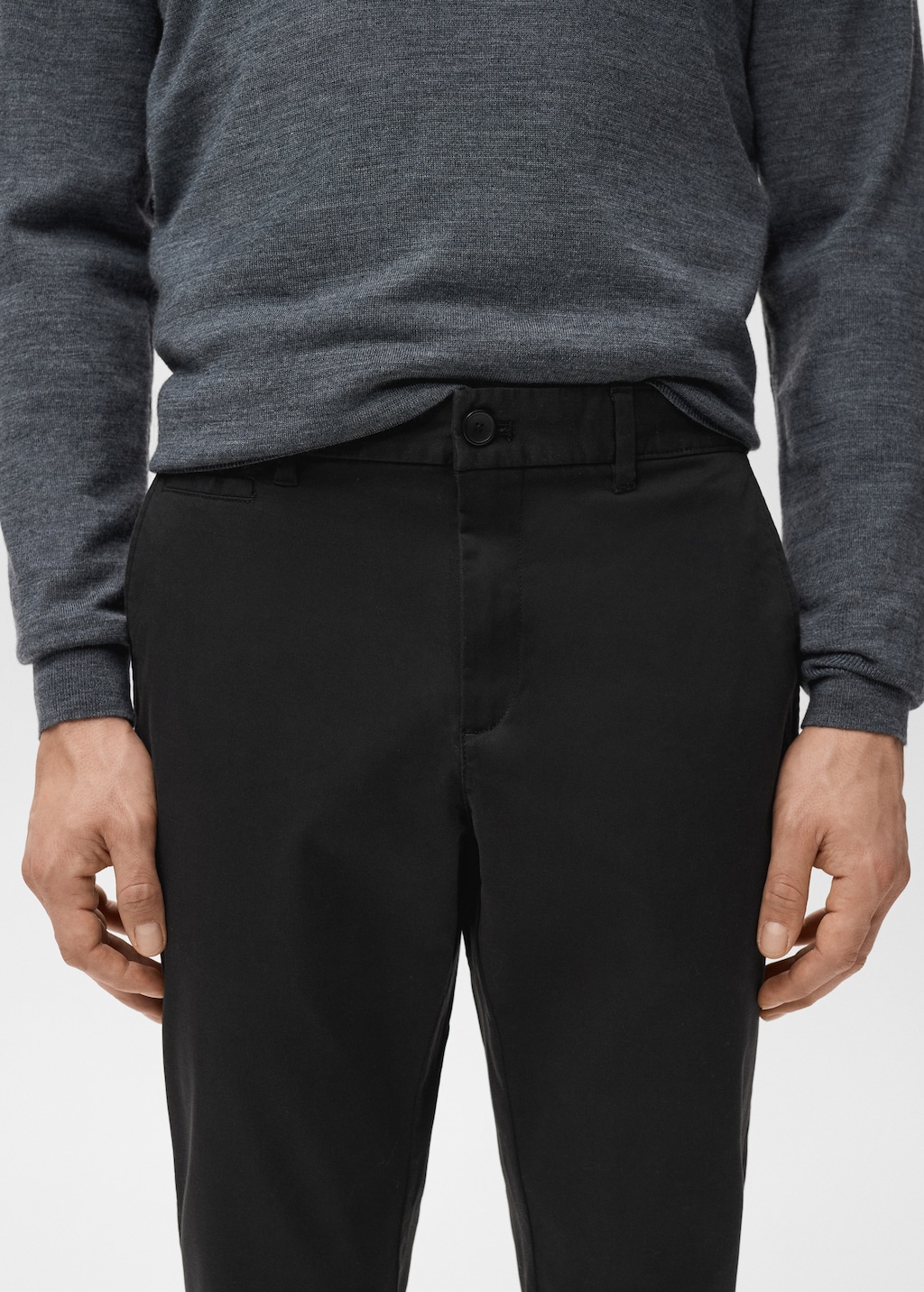 Prato cropped tapered chino trousers | MANGO Canada