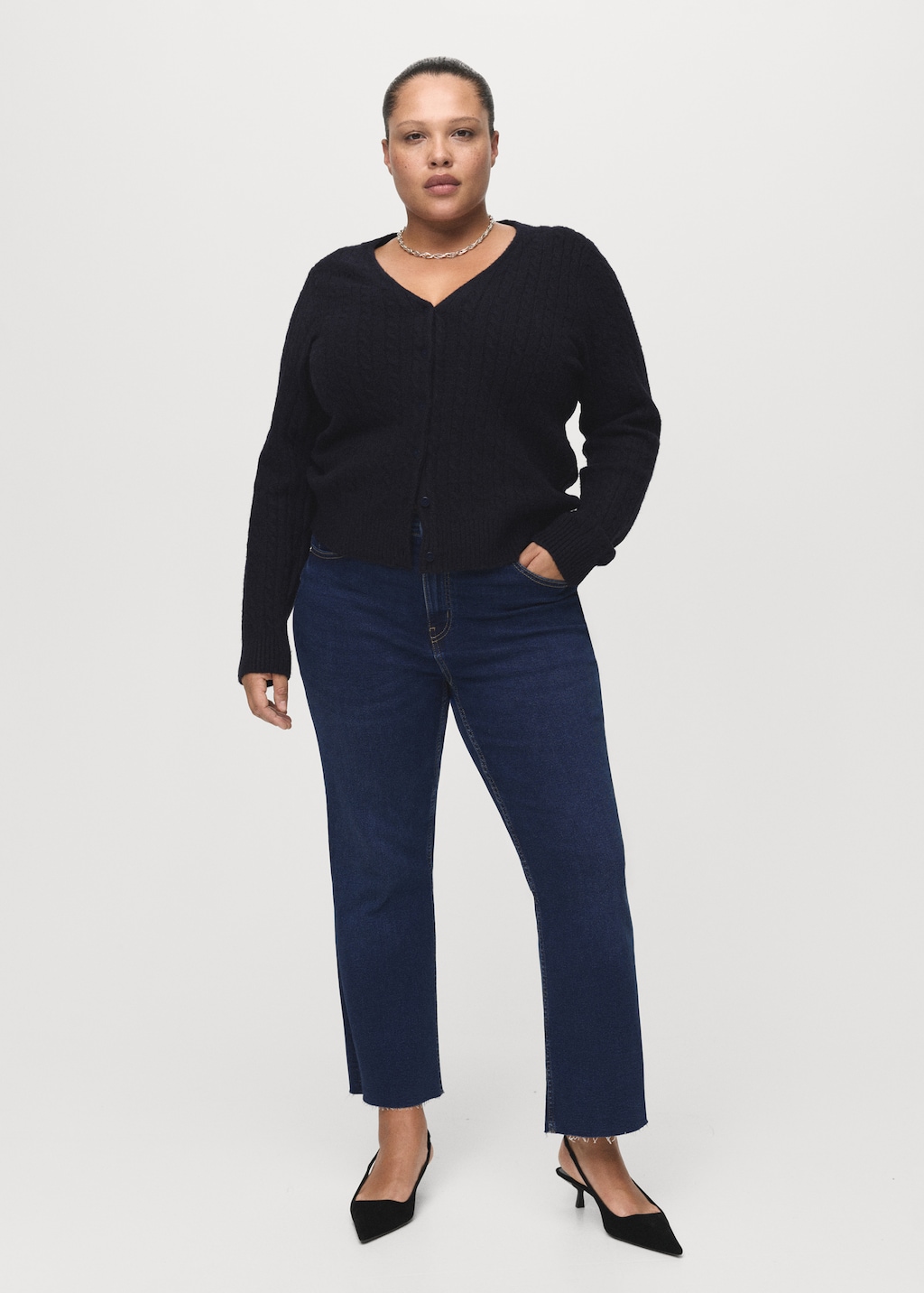 Mango Sienna flared cropped jeans