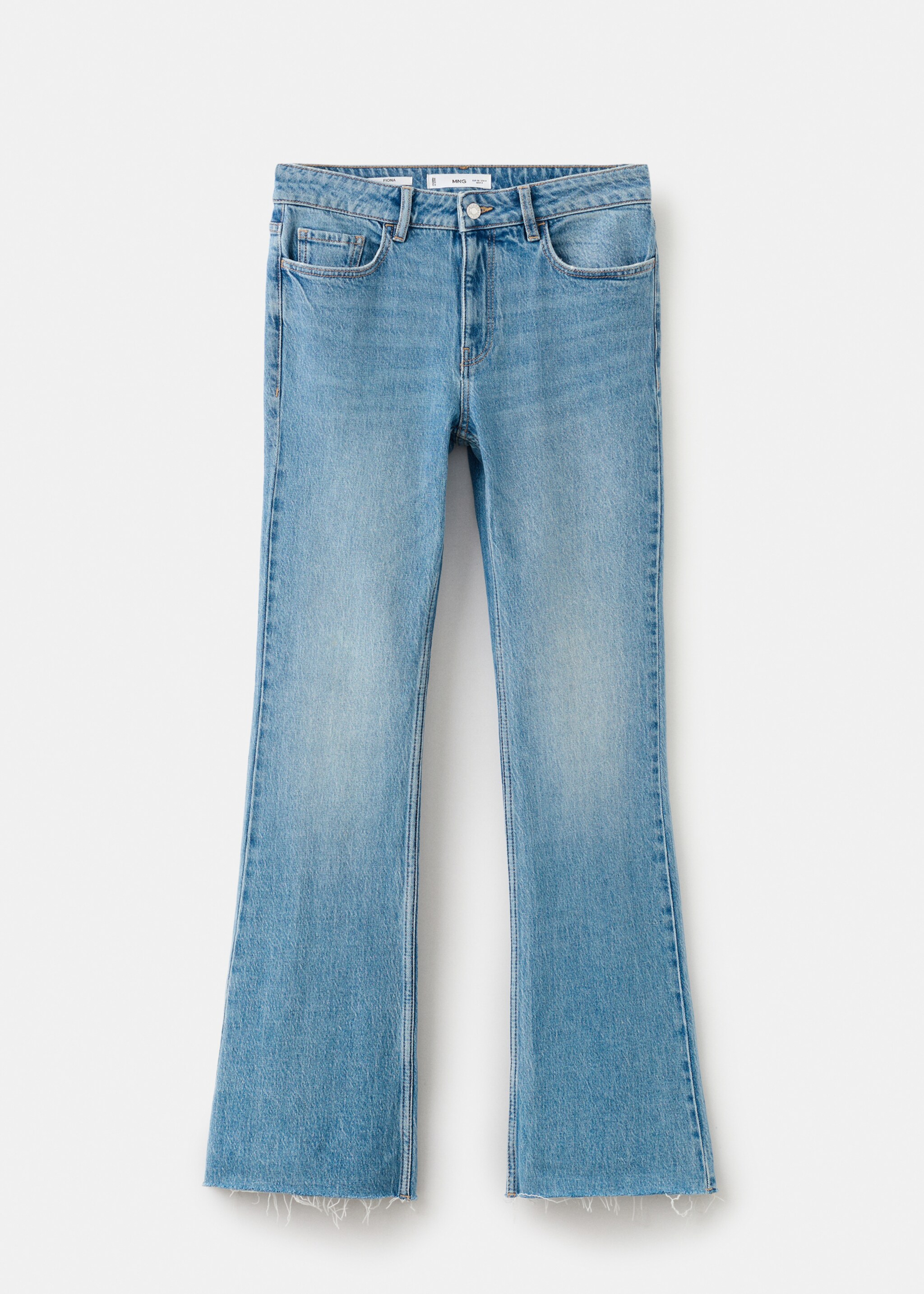 Fiona flared mid-rise jeans - Article without model, Medium Blue. Ref: 27001243-00.