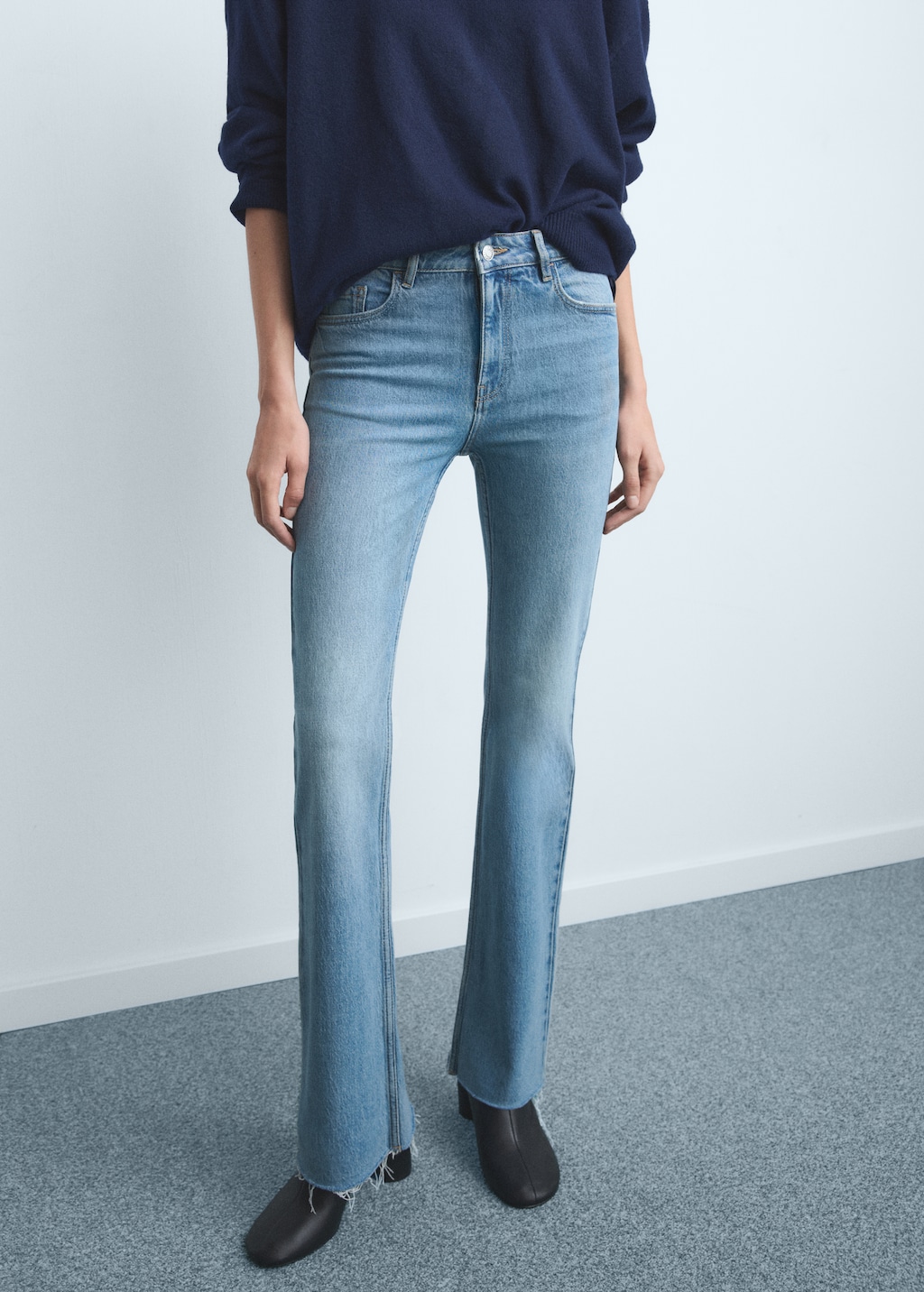 Mango Fiona flared mid-rise jeans