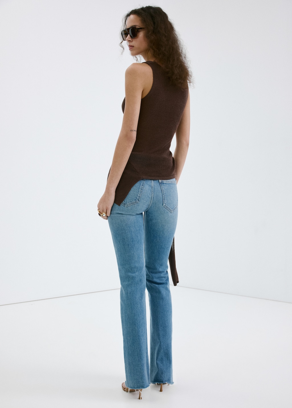 Mango Fiona flared mid-rise jeans