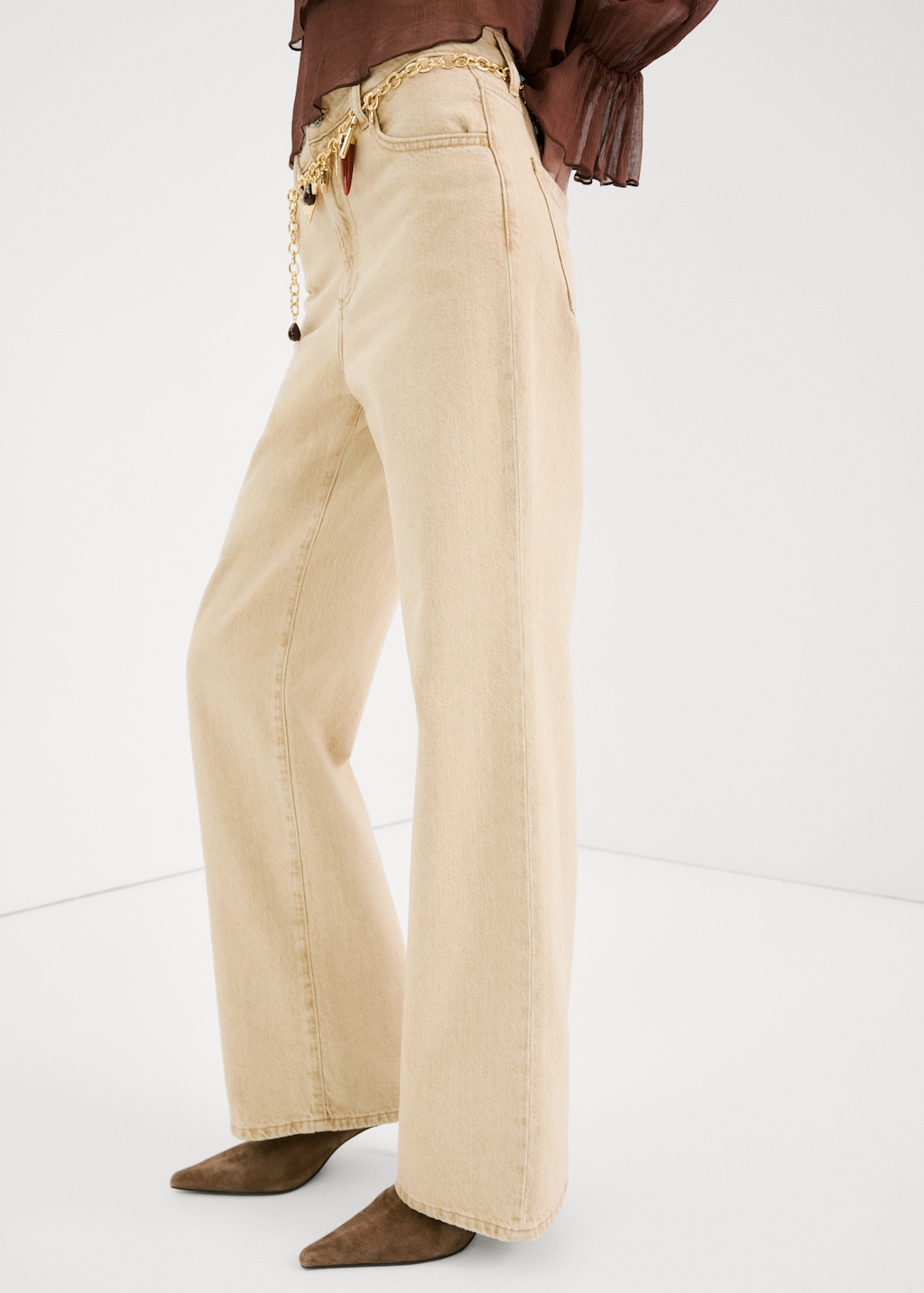 Mango Danila high-waisted wide leg jeans