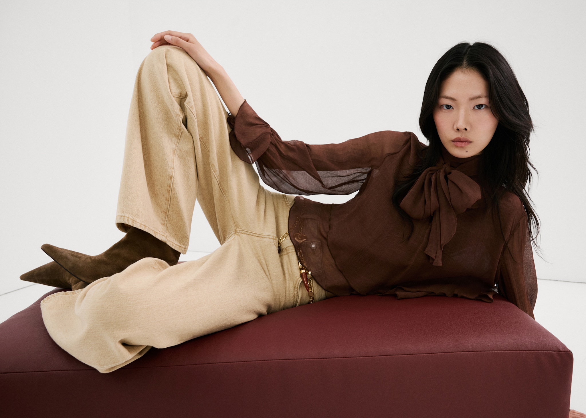 Danila high-waisted wide-leg jeans - Details of the article 2