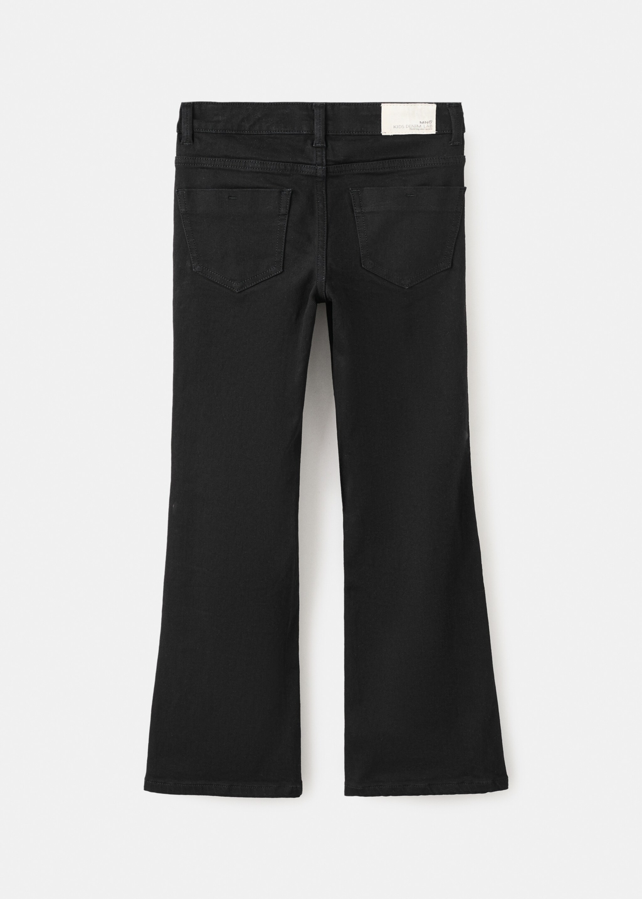 Buttons flare jeans - Reverse of the article, Black denim. Ref: 27001257-00.