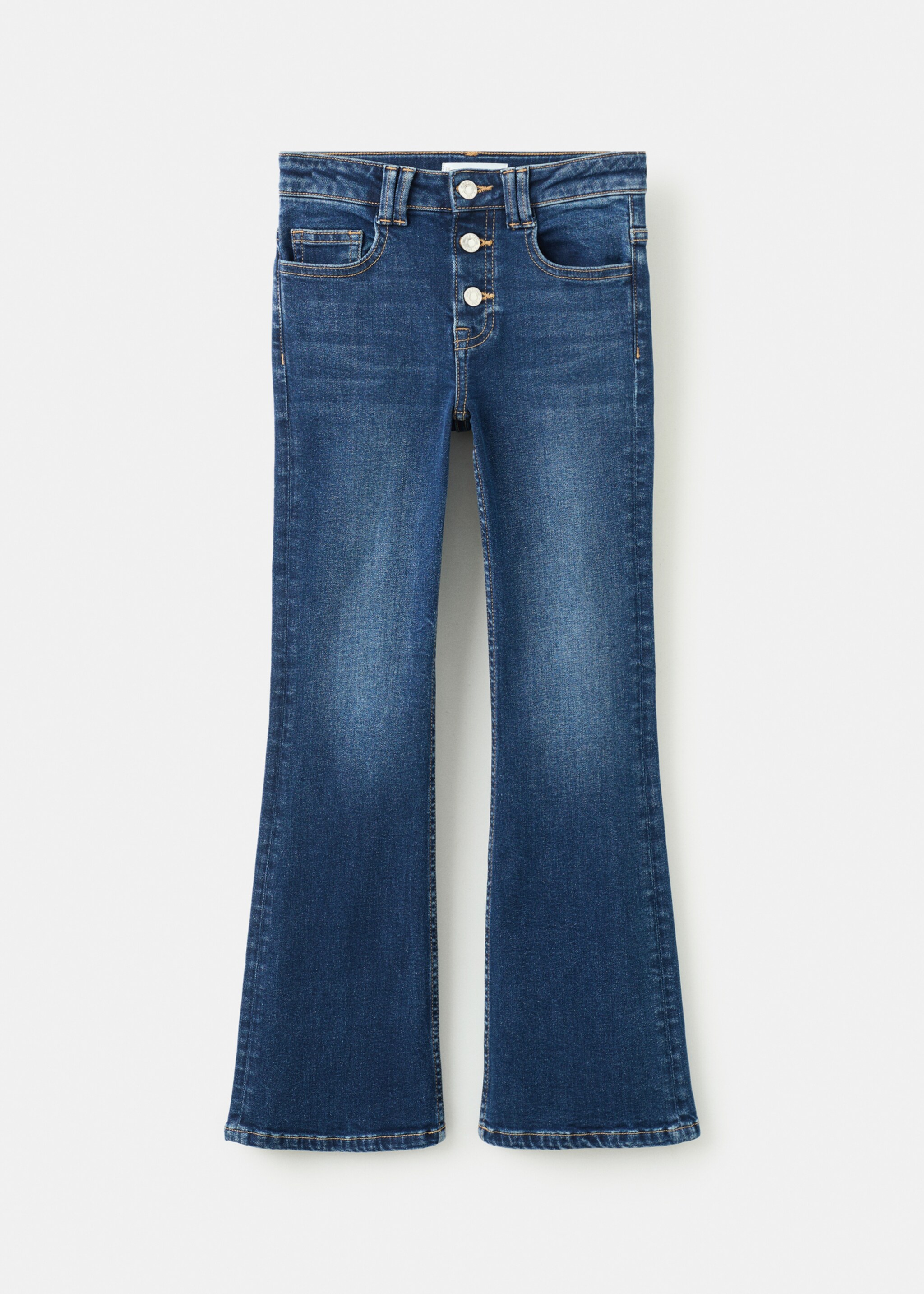 Buttons flare jeans - Article without model, Dark Blue. Ref: 27001257-00.