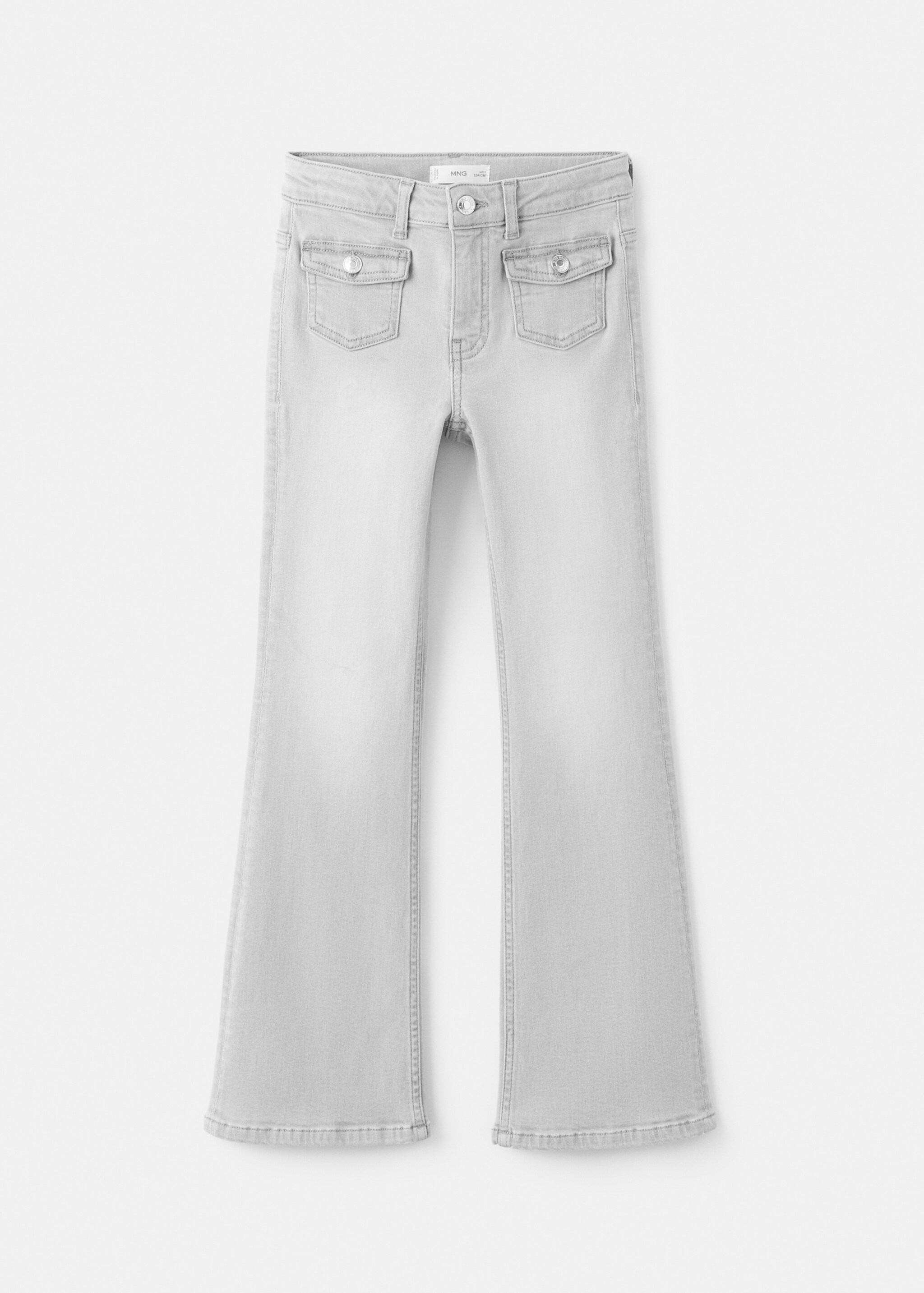 Flared jeans with pocket - Article without model, Denim Grey. Ref: 27001258-00.
