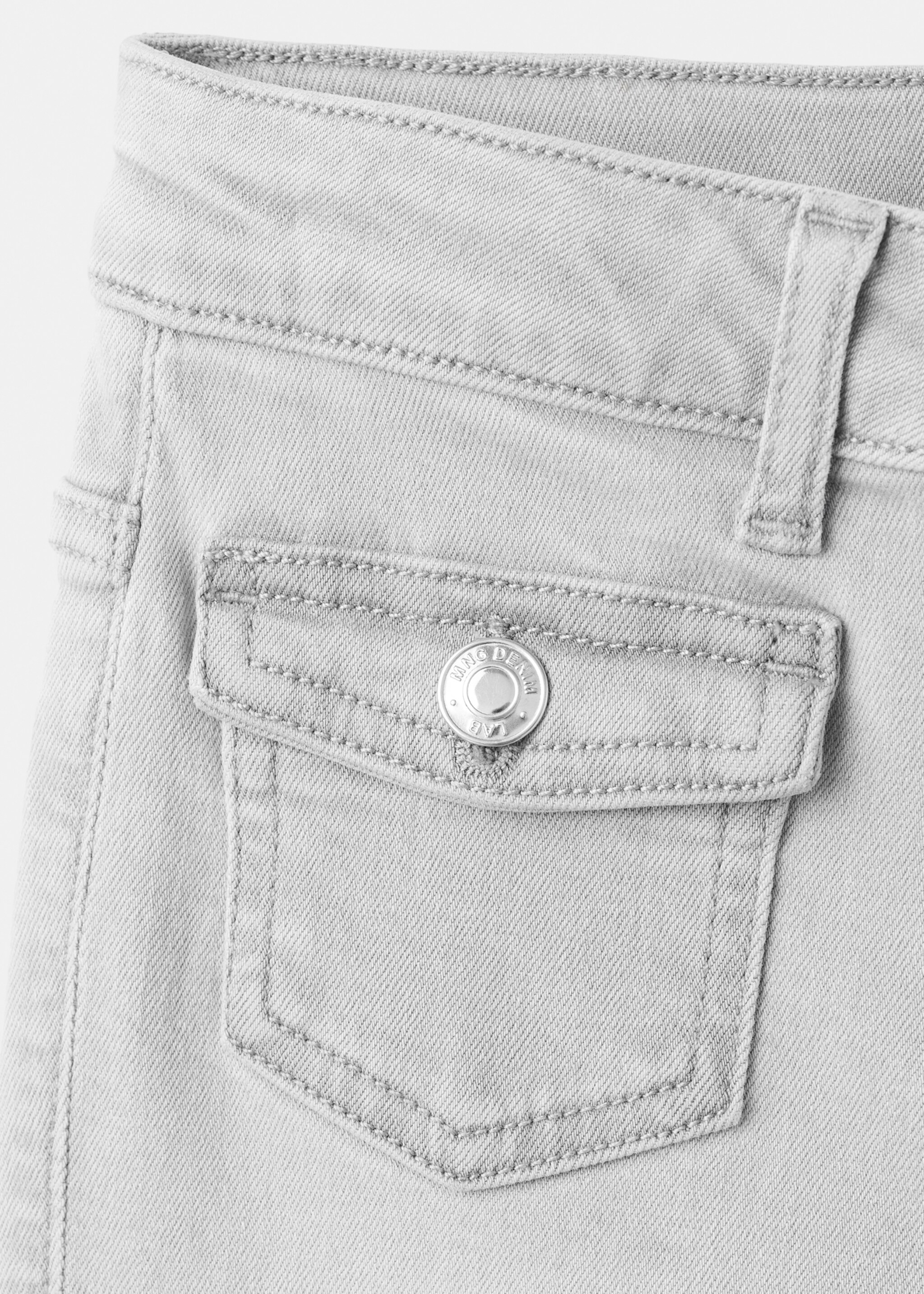 Flared jeans with pocket - Details of the article 0, Denim Grey. Ref: 27001258-00.