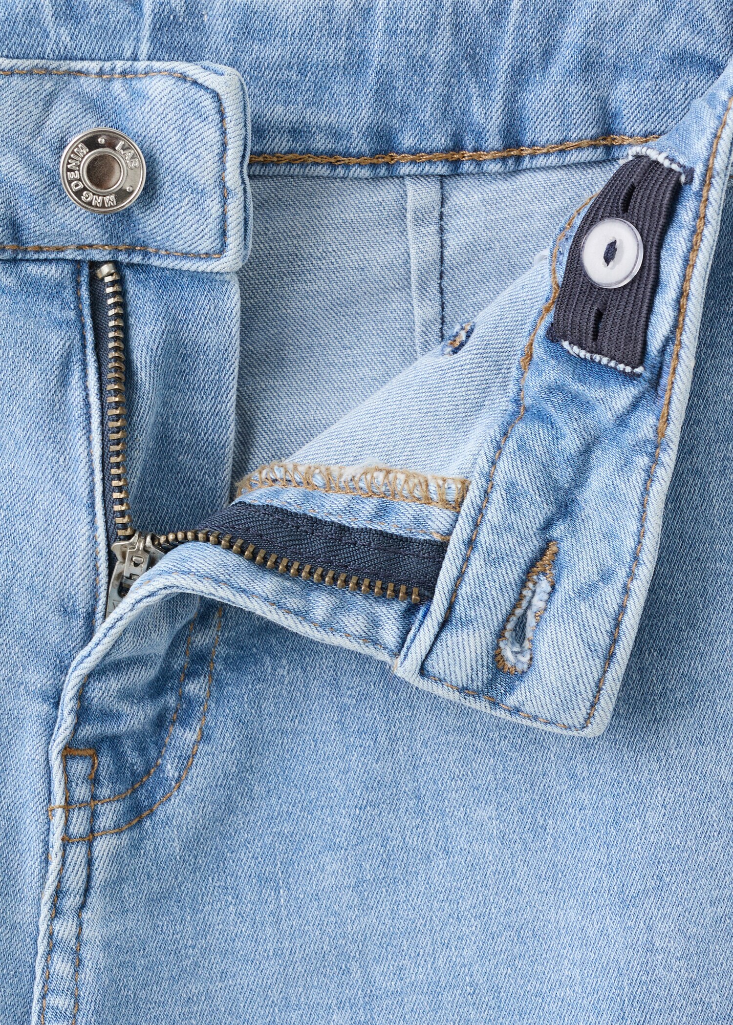 Wideleg low frayed hem jeans - Details of the article 8