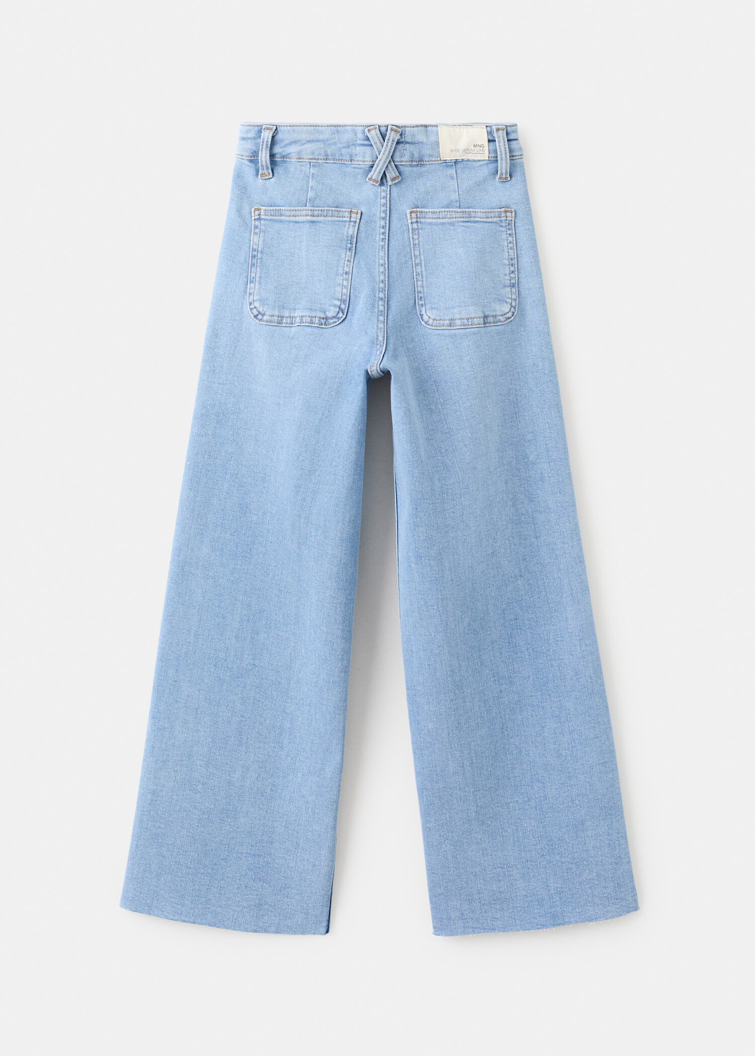 Wideleg low frayed hem jeans - Reverse of the article