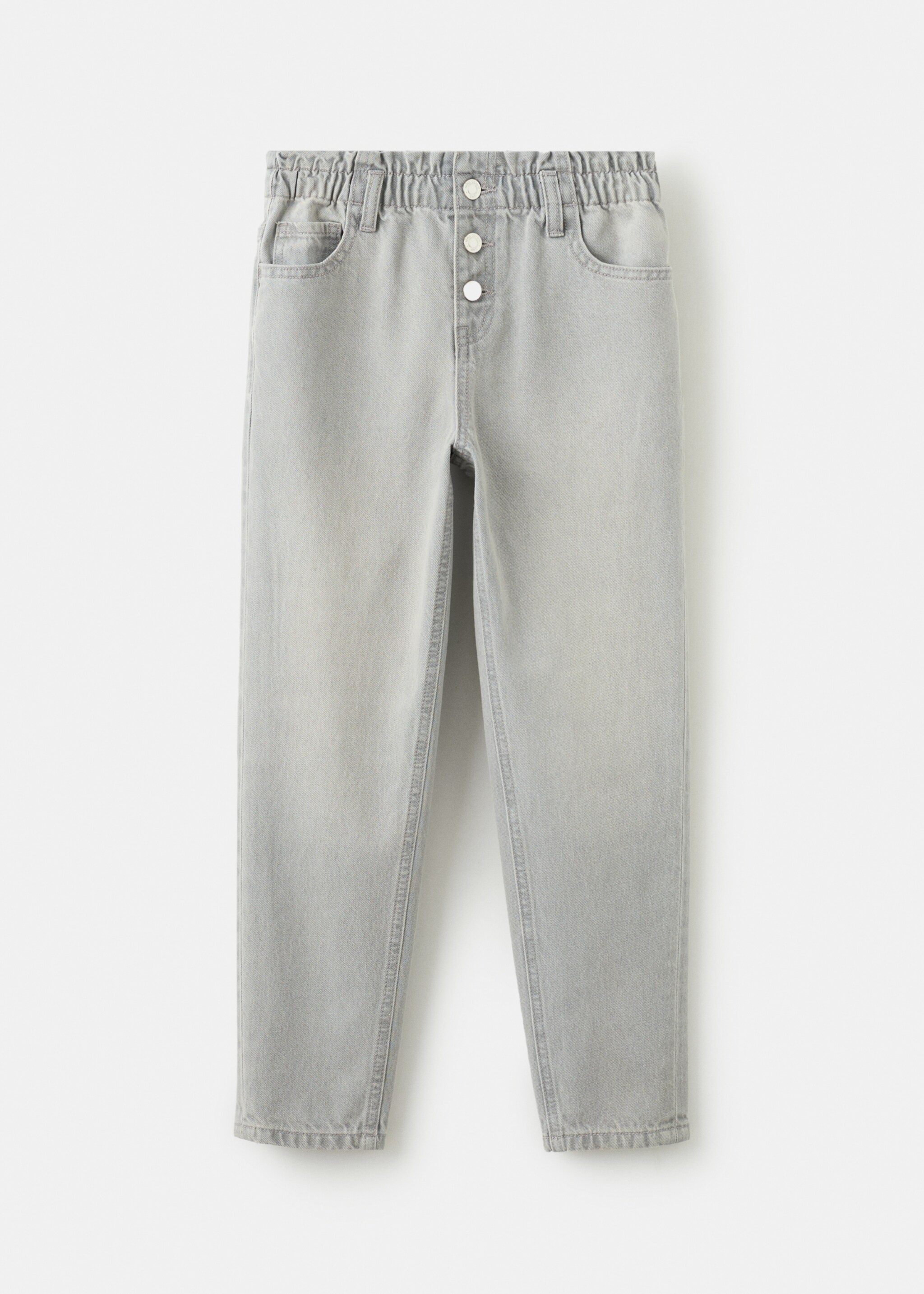 Paperbag jeans - Article without model, Denim Grey. Ref: 27001261-00.