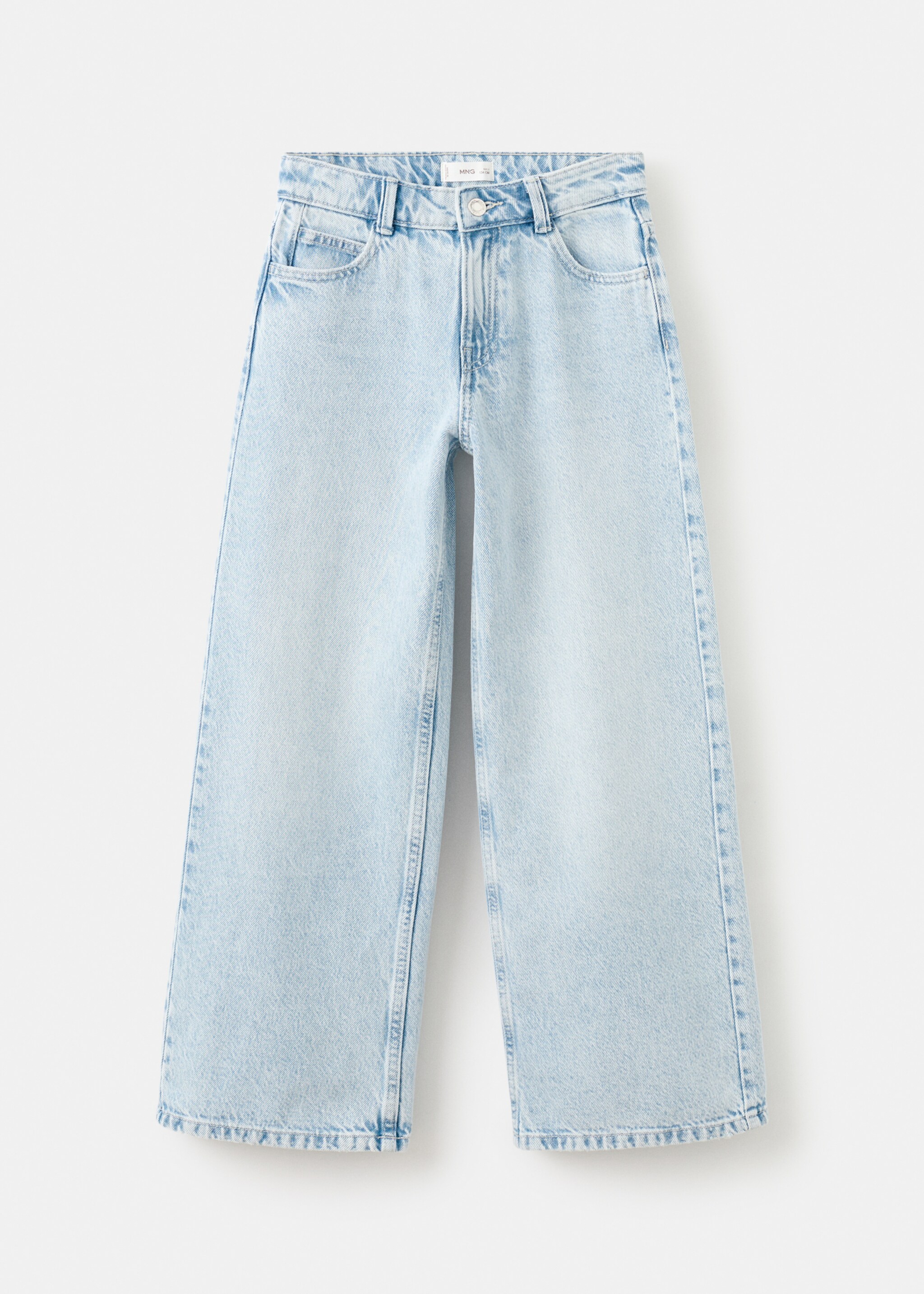 Wide-leg jeans with heart-shaped pockets - Article without model, Light Blue. Ref: 27001266-00.