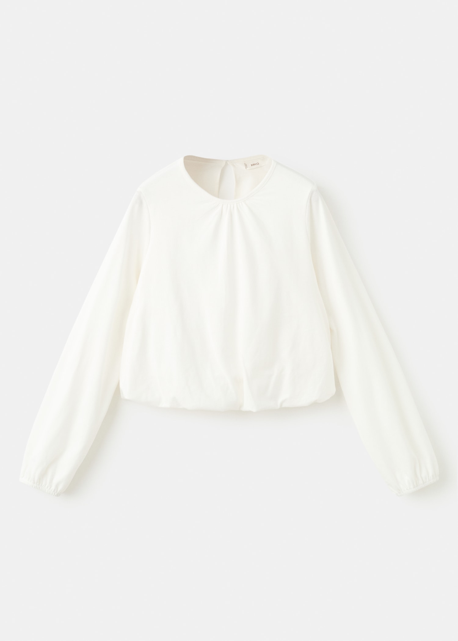 Gathered cotton t-shirt - Article without model