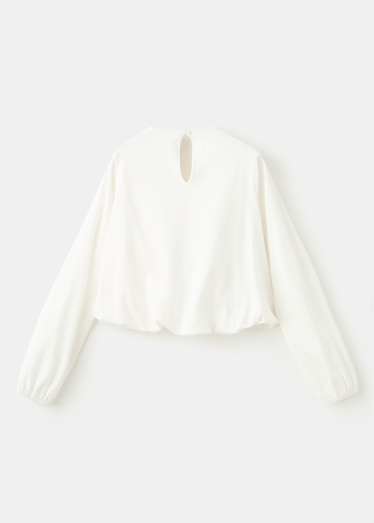 Gathered cotton t-shirt - Reverse of the article